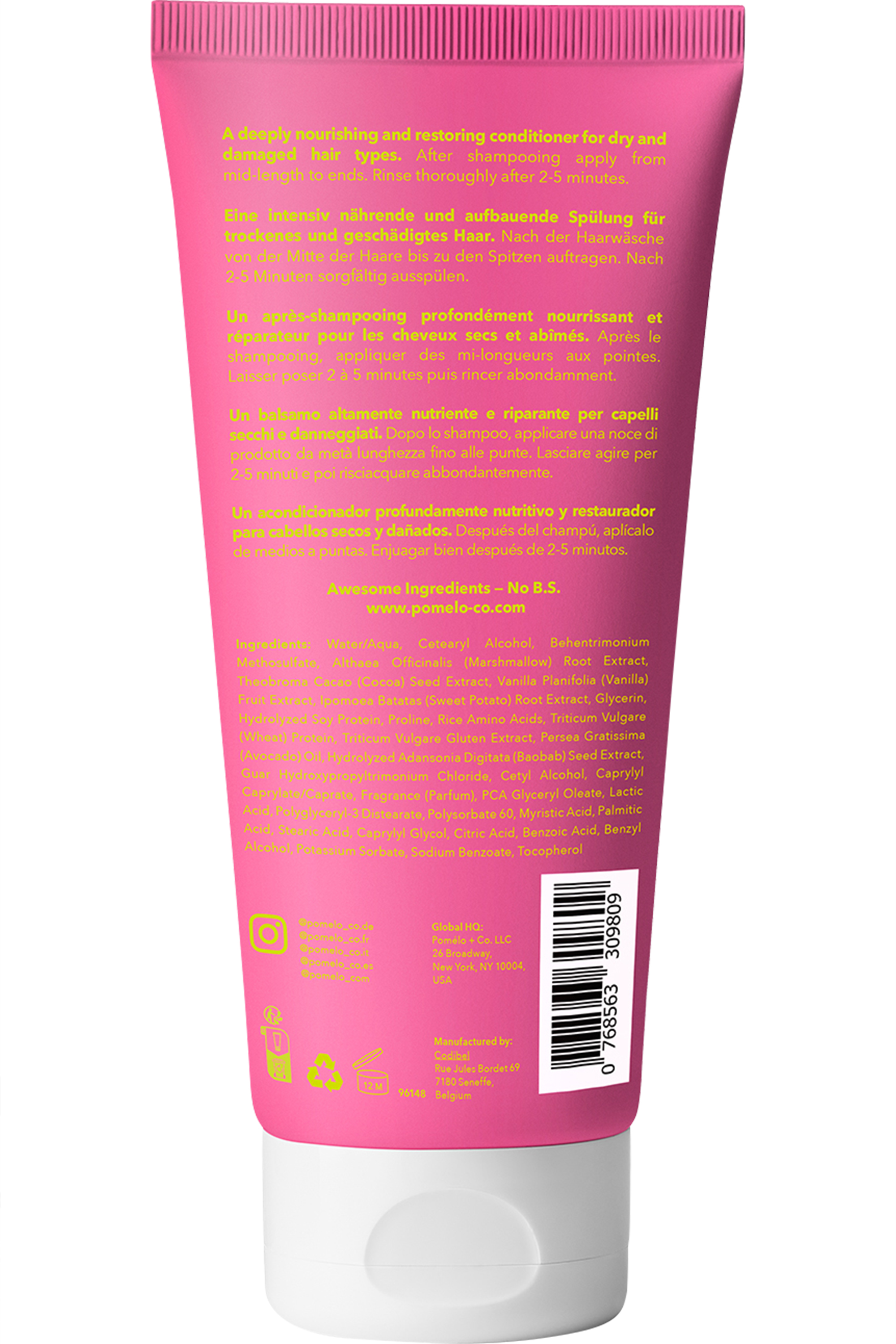 Après-shampoing nourrissant pour cheveux secs Vanilla Cream