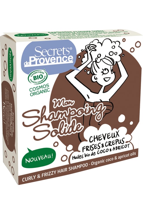 Shampoing solide bio pour cheveux frisés et crépus