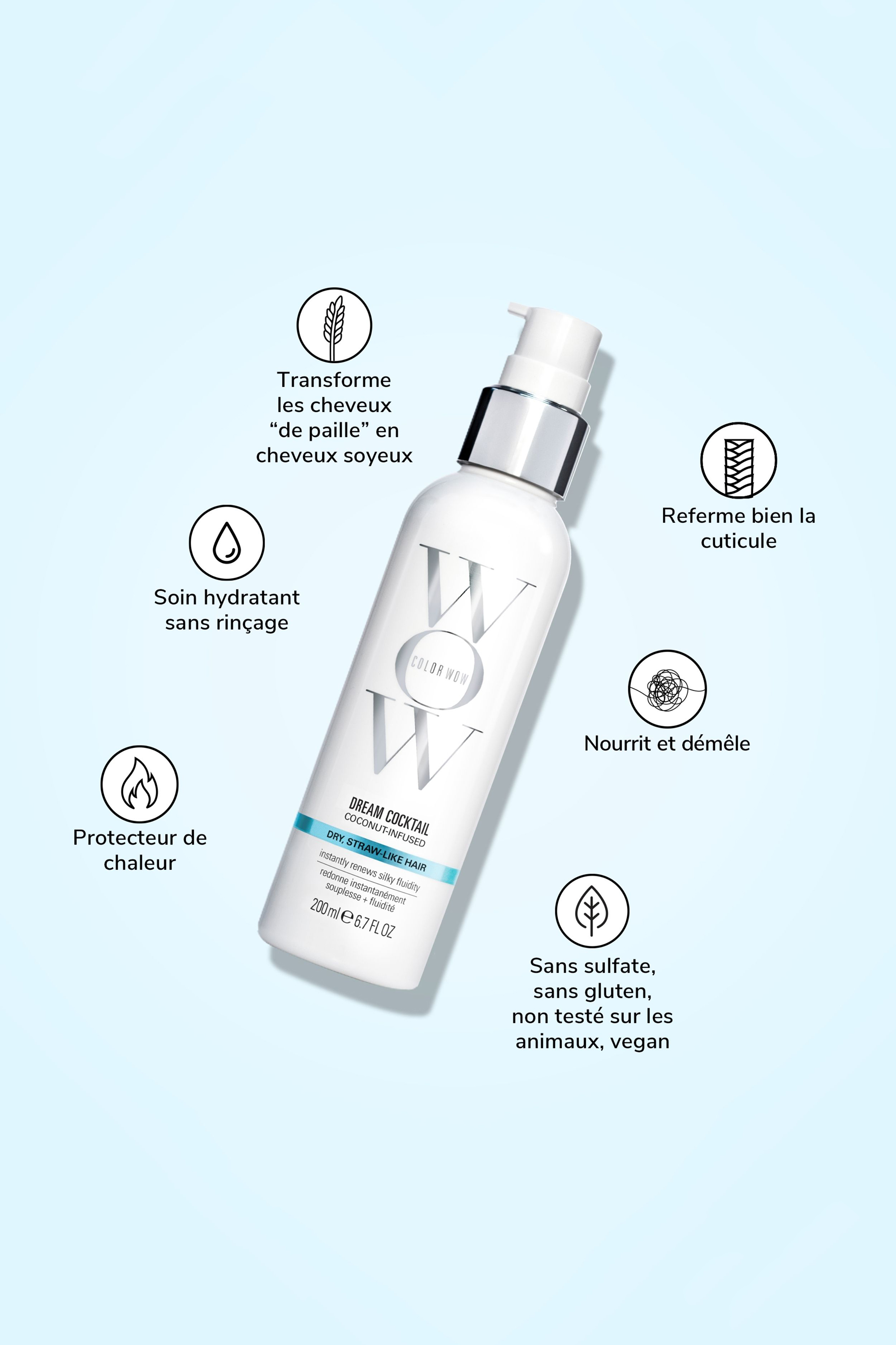 Soin sans rinçage pour cheveux secs Coconut Cocktail