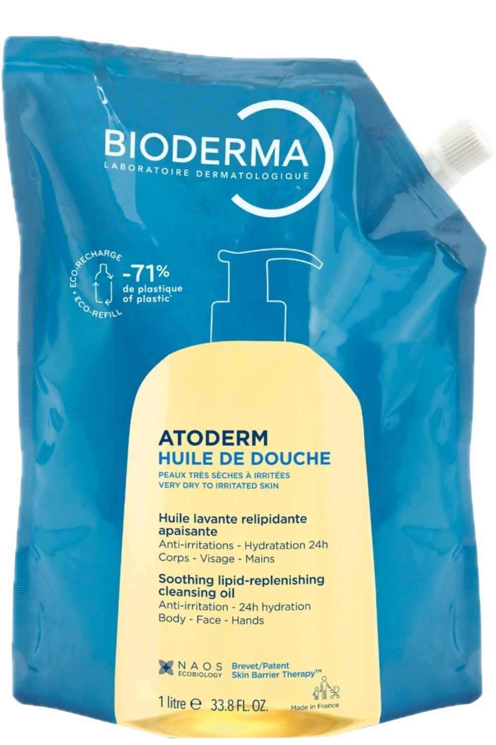 Bioderma - Huile de douche Atoderm jj Eco-recharge 1L