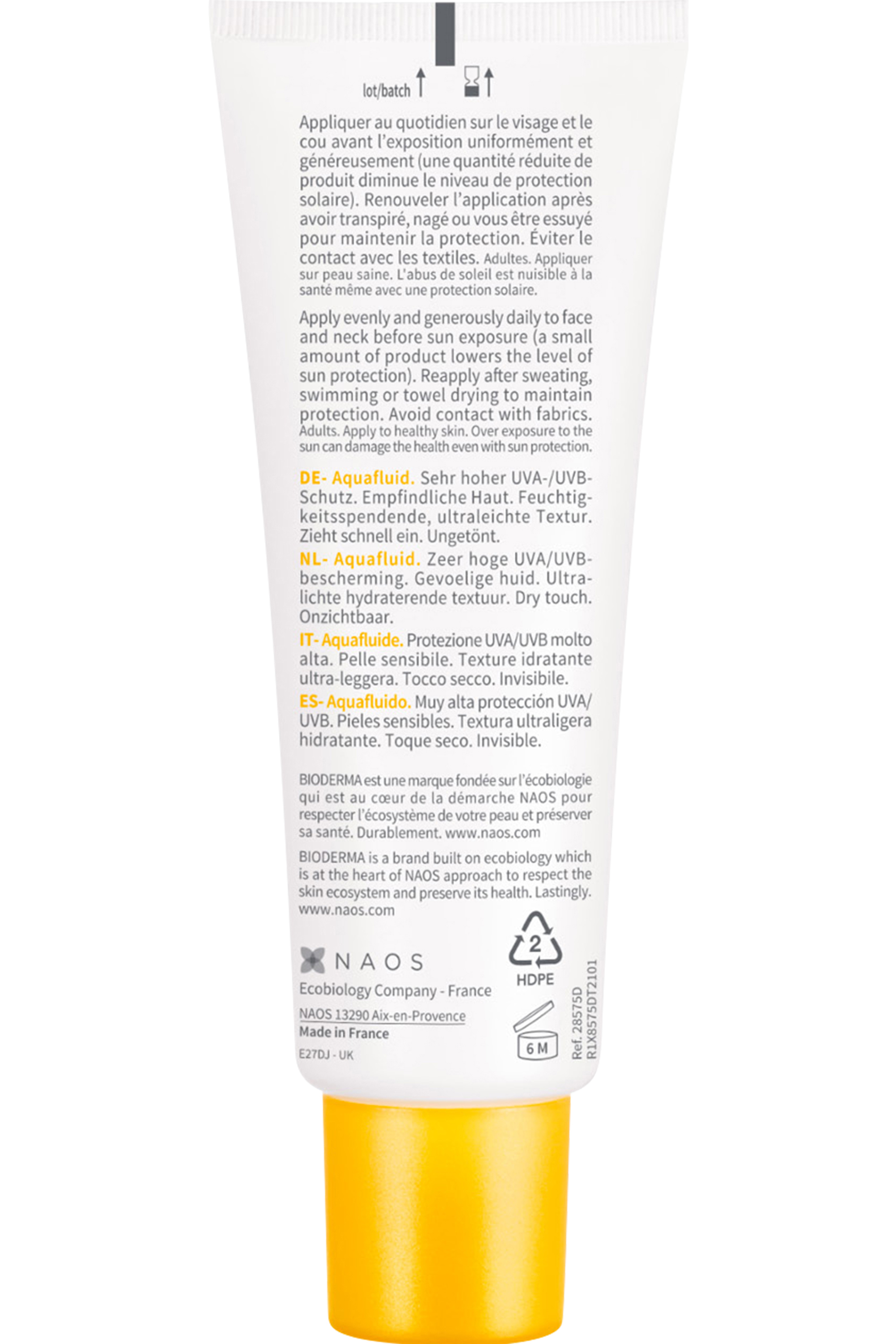 Crème solaire visage Photoderm Aquafluide SPF50+