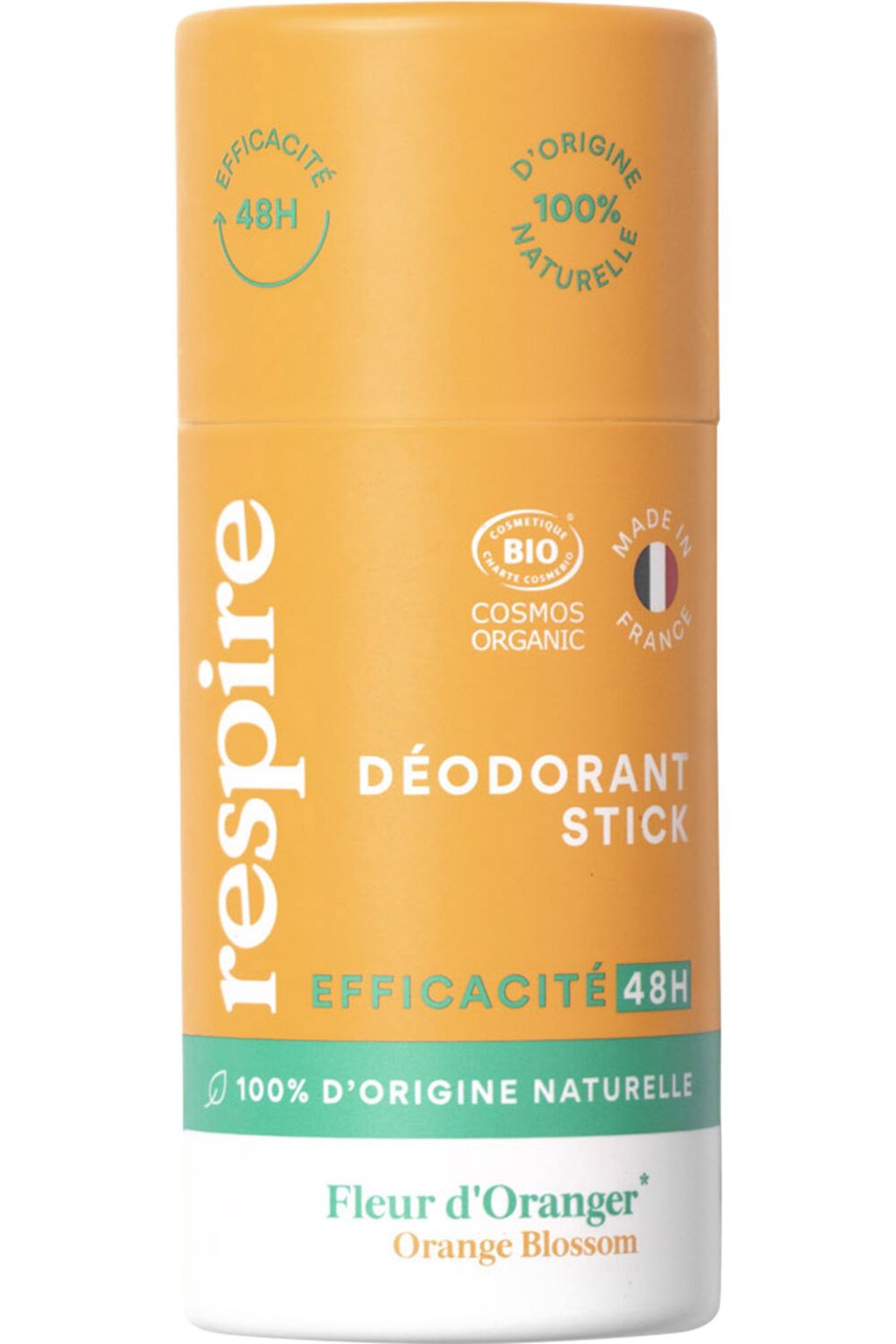 Respire - Déodorant naturel solide en stick Fleur d'Oranger