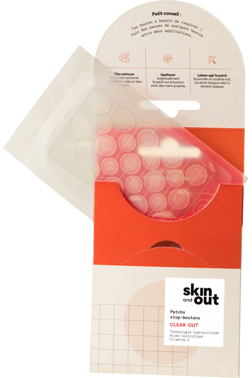 Skin & Out - Patchs stop-boutons Clear out 46 patchs