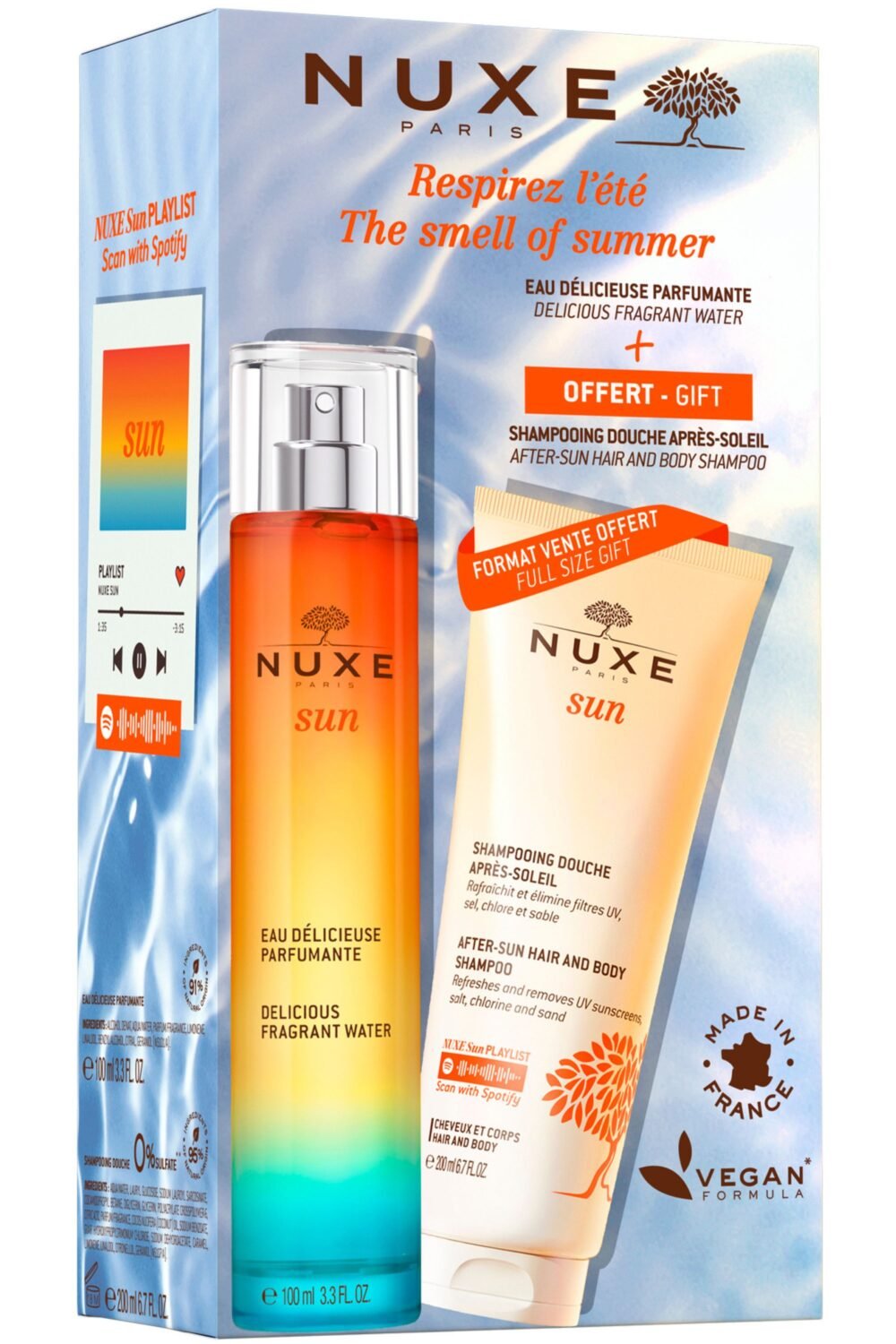 Nuxe - Eau Délicieuse Parfumante & shampoing-douche après-soleil 200ml offert