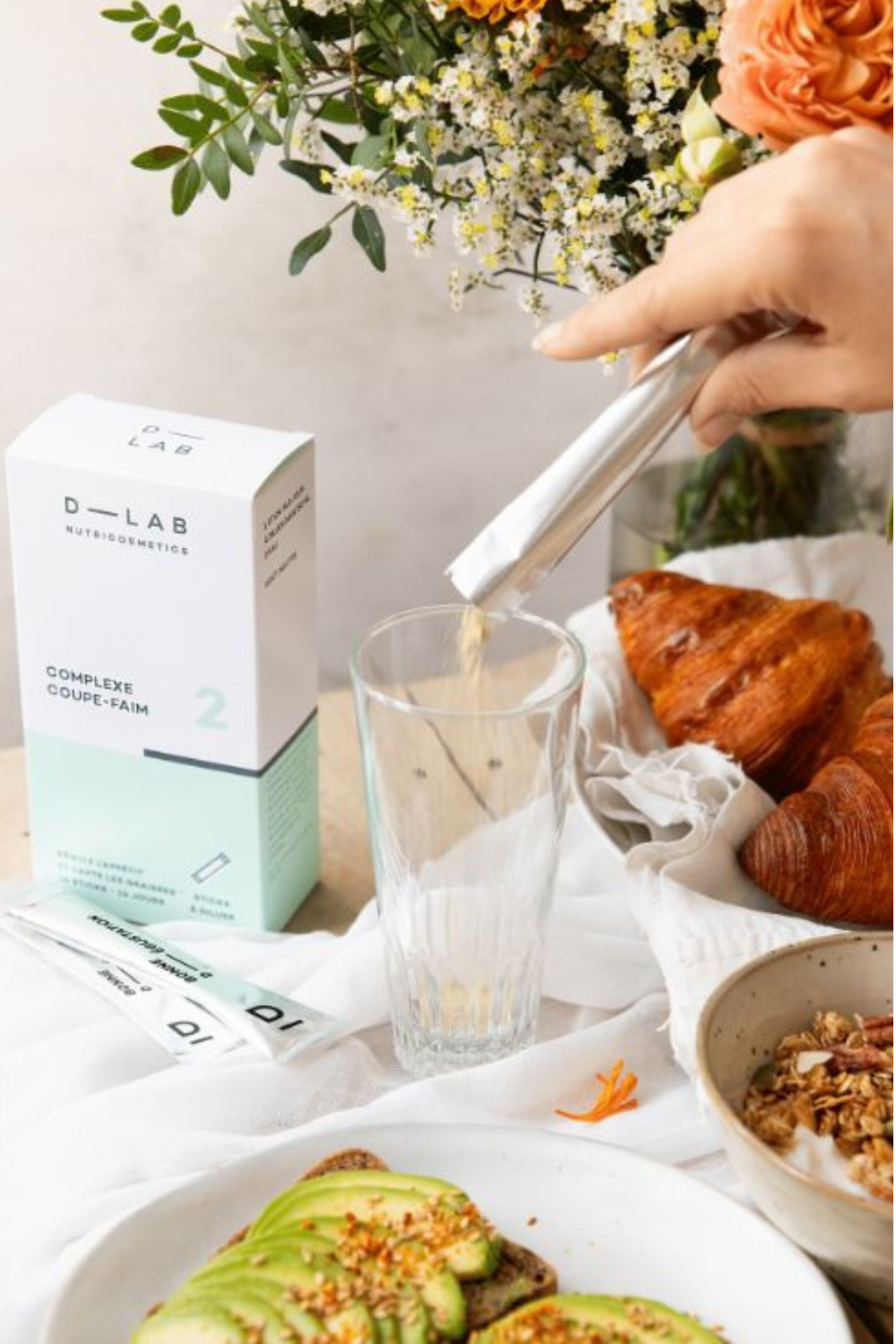 Compléments alimentaires en stick coupe-faim