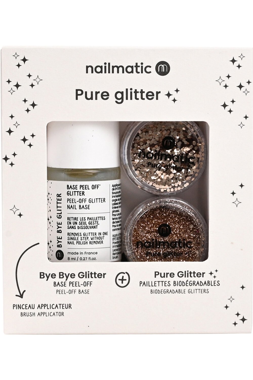 Nailmatic - Coffret pailletes dorées visage & corps