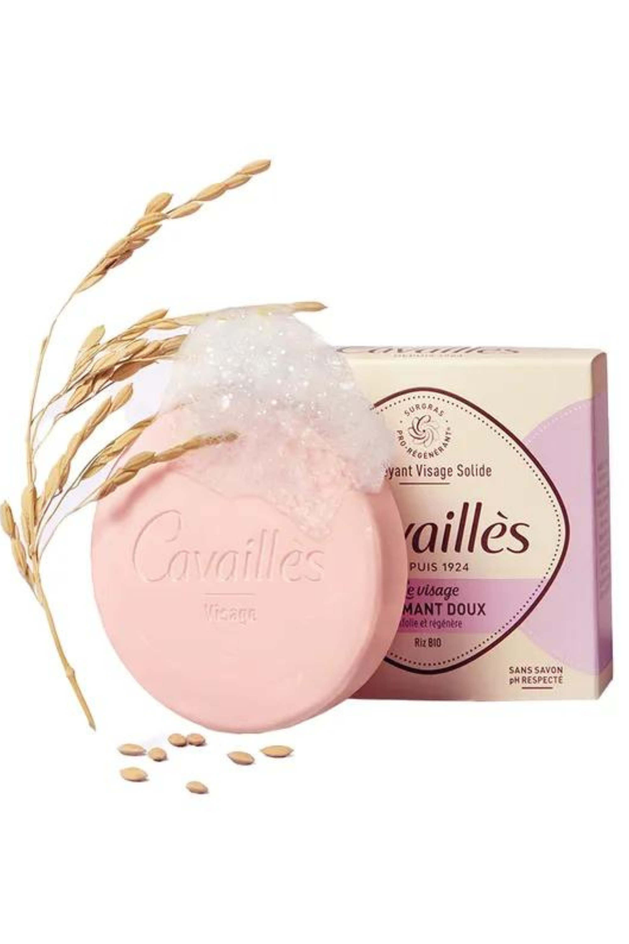 Savon solide gommant doux pour le visage