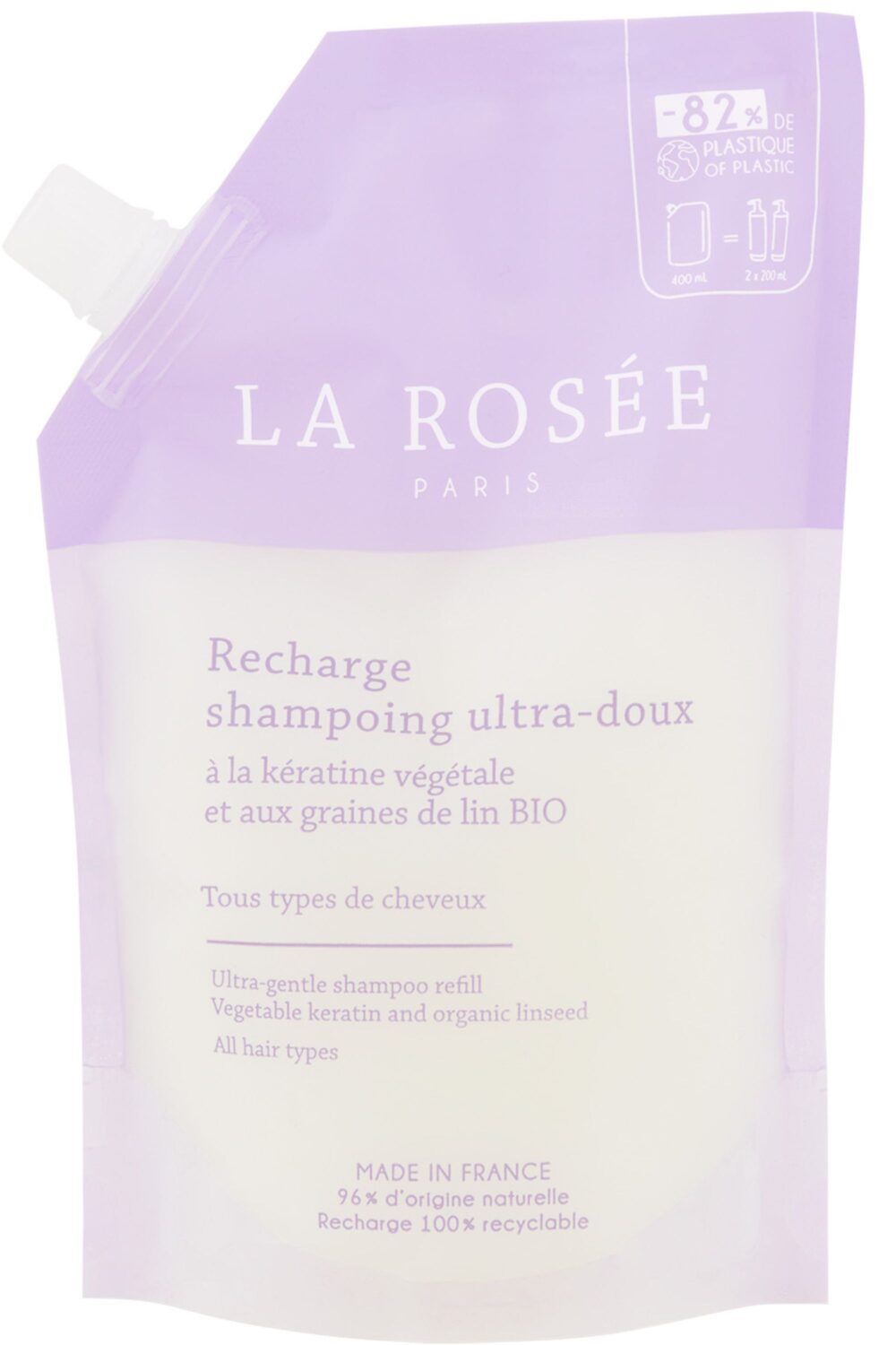 La Rosée - Shampoing ultra doux rechargeable et son flacon