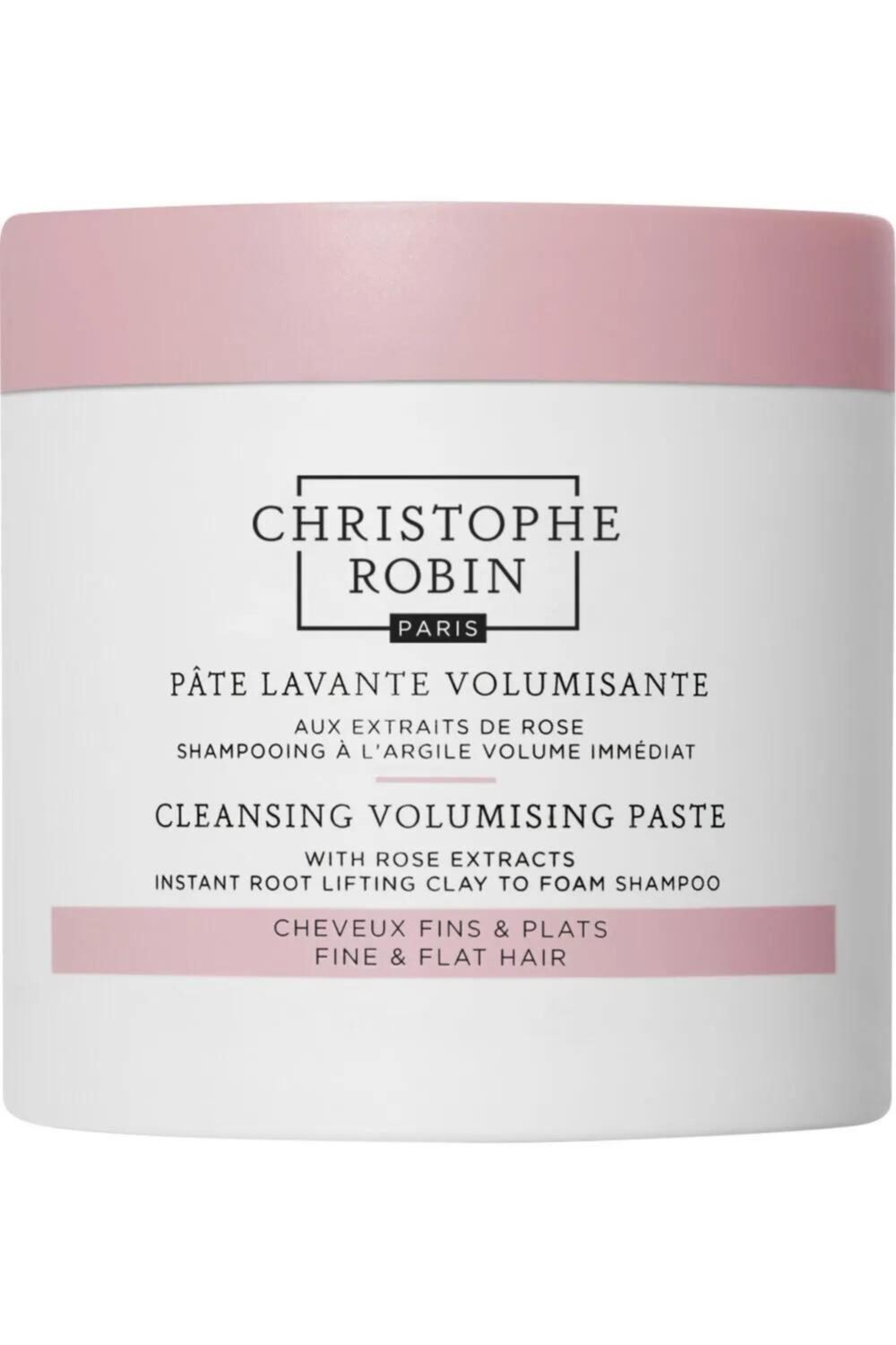 Christophe Robin - Pâte lavante volumisante aux extraits de rose 75ml nouvelle version