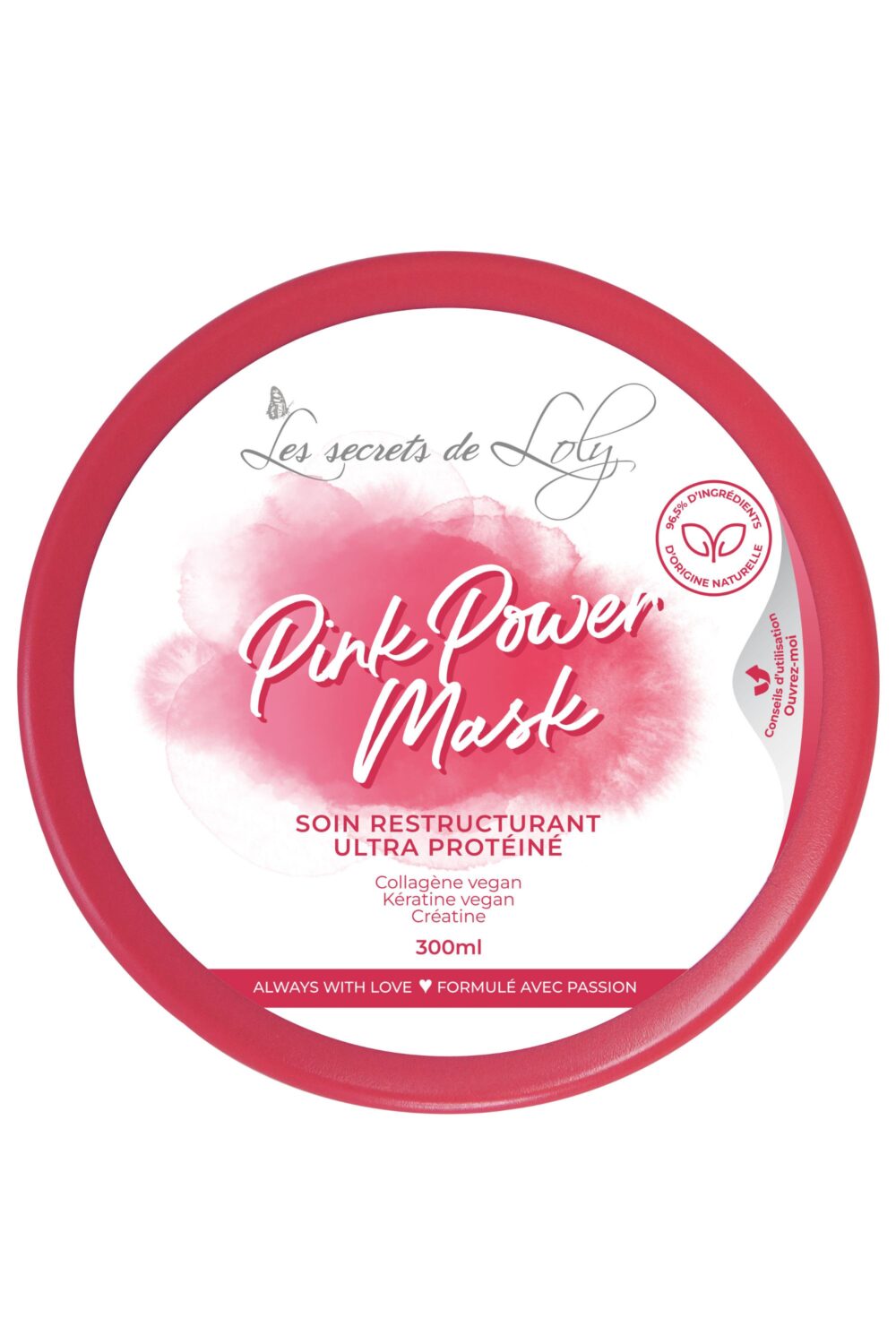 Les Secrets de Loly - Masque capillaire Pink Power Mask pour cheveux abimés