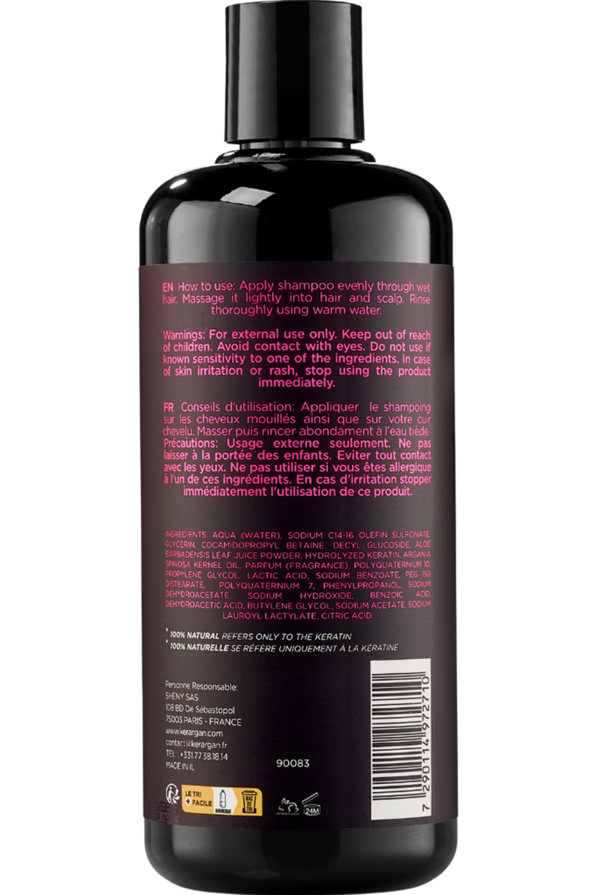 Shampoing ultra réparateur à la kératine