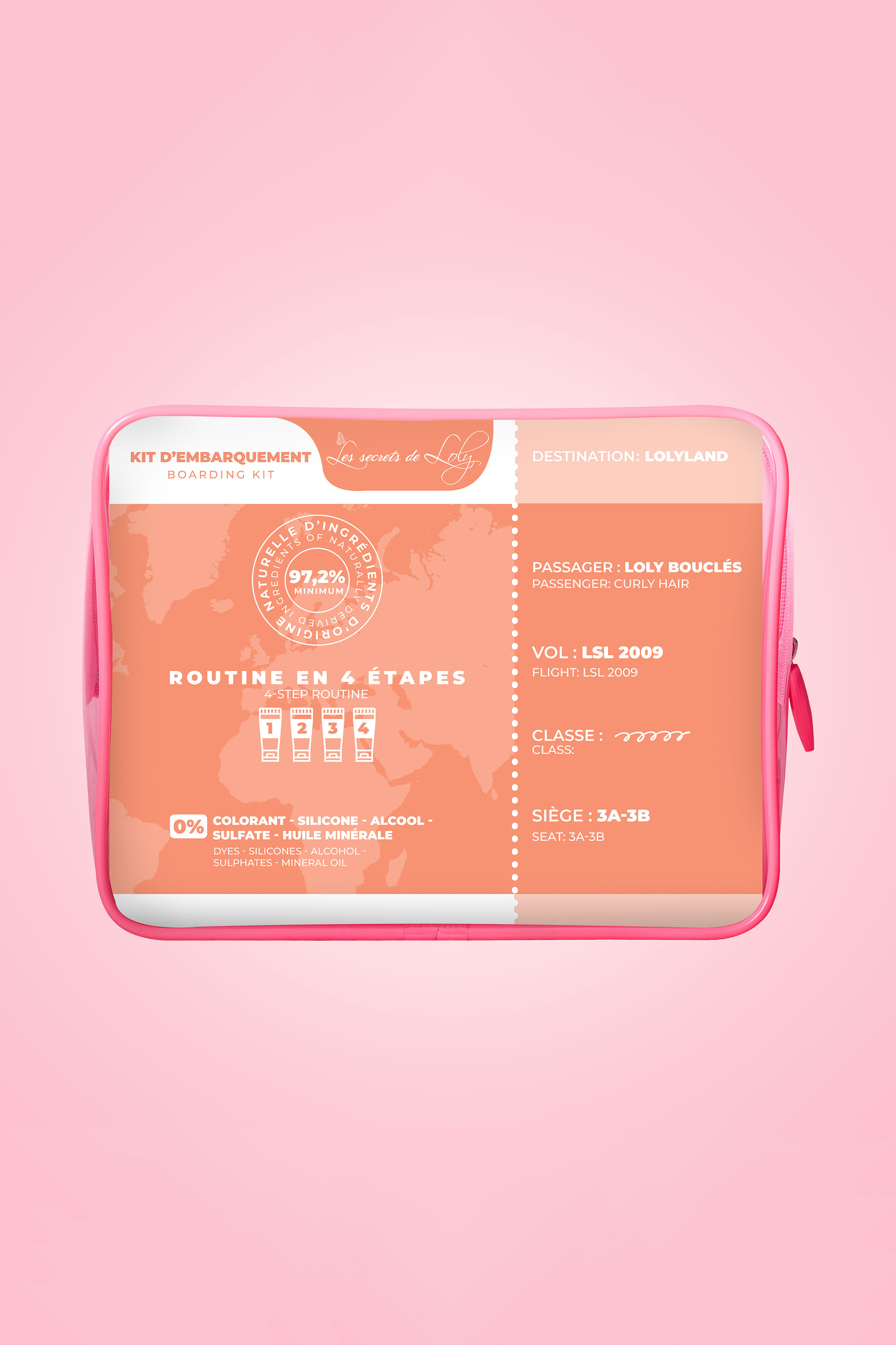 Trousse voyage pour cheveux bouclés