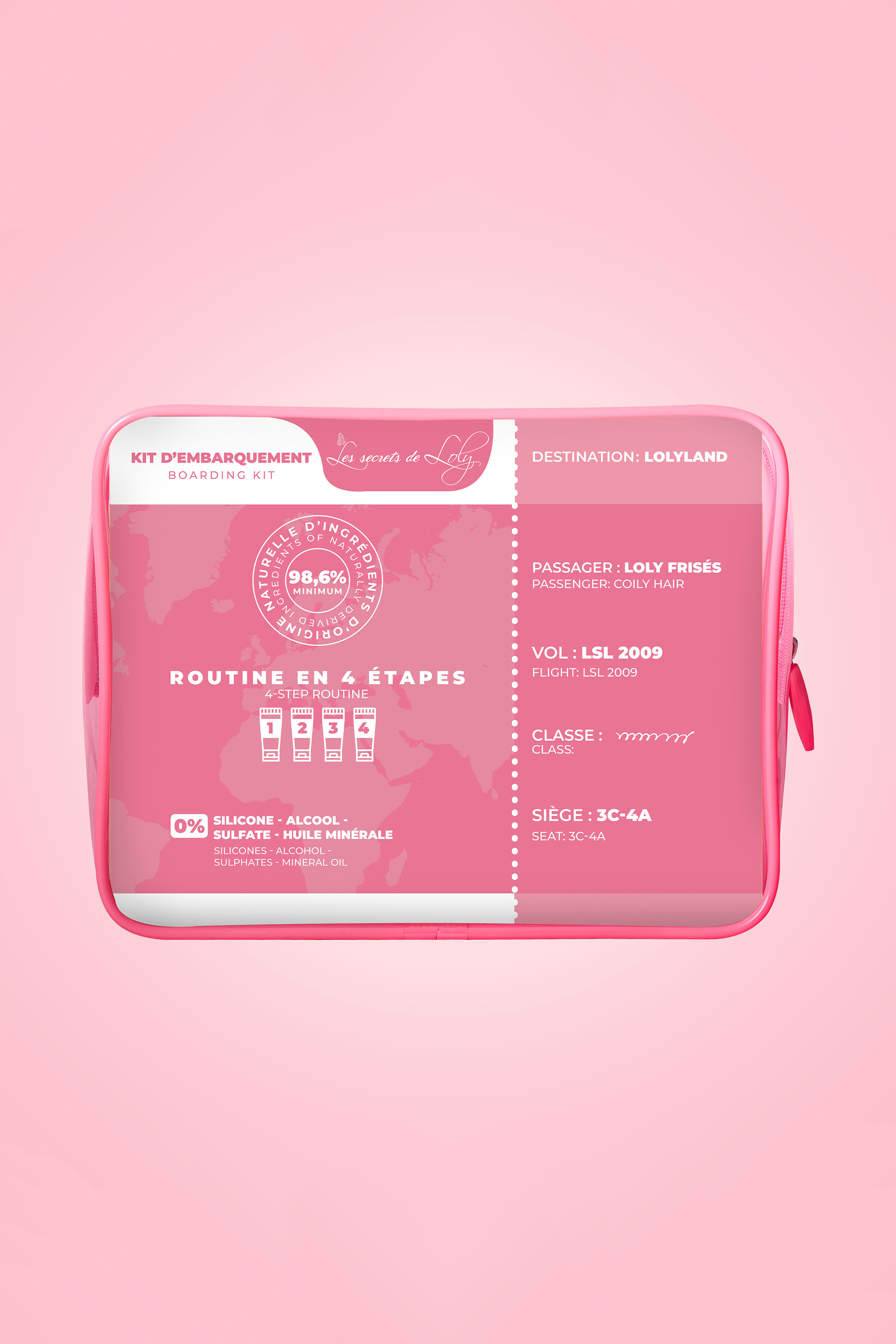 Trousse voyage pour cheveux frisés