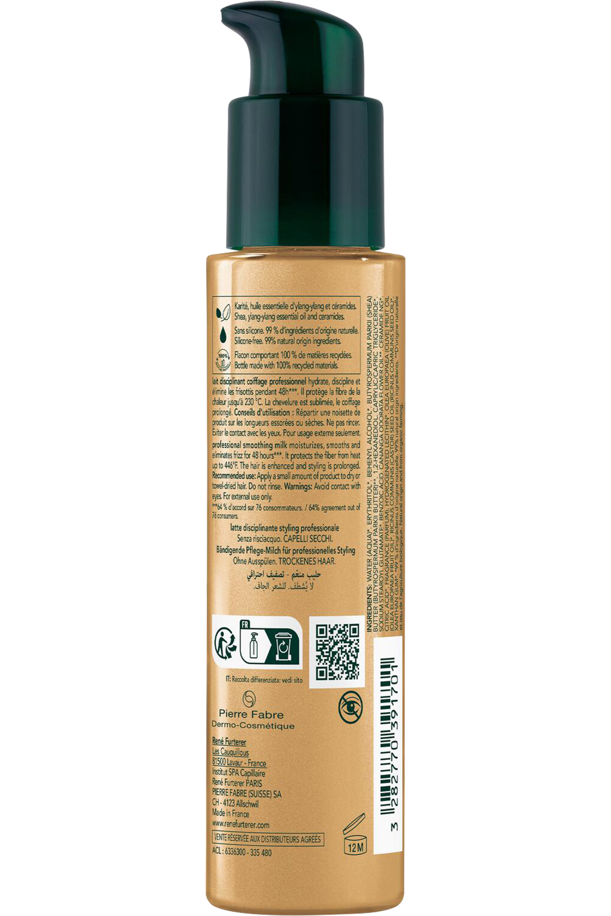 Lait disciplinant cheveux secs Sublime Karité