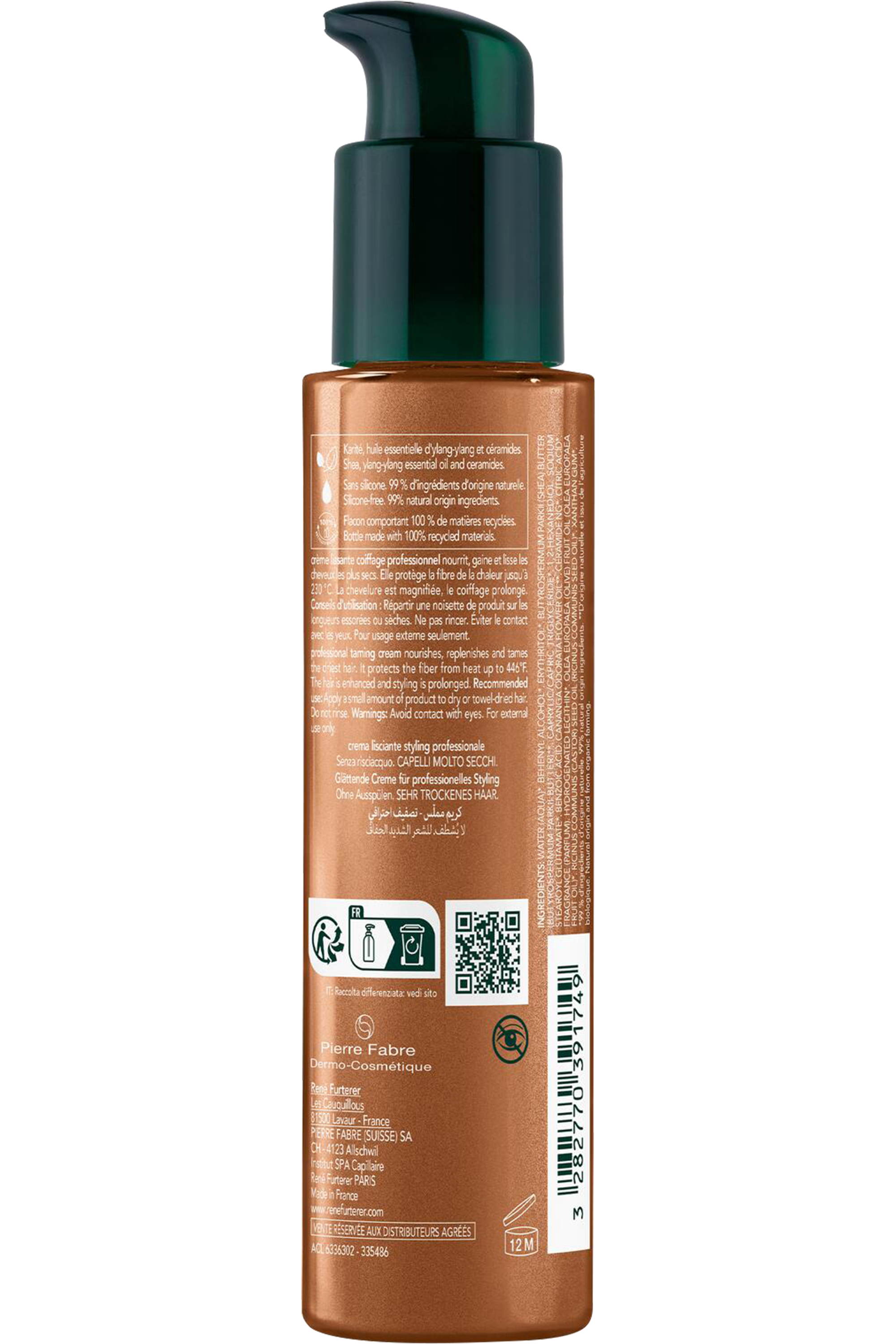 Crème lissante sans rinçage cheveux très secs Sublime Karité