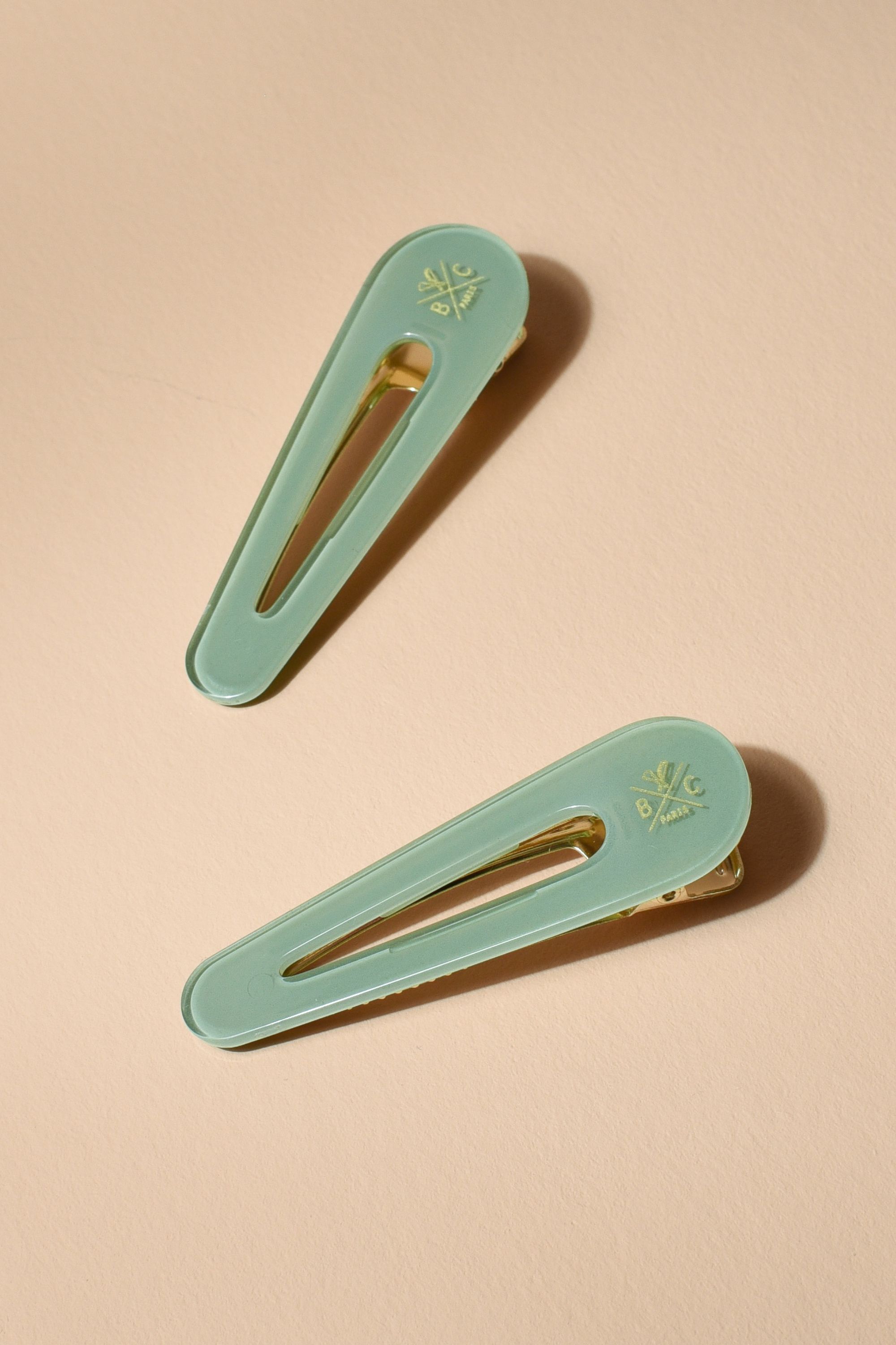 Duo de barrettes vert d’eau