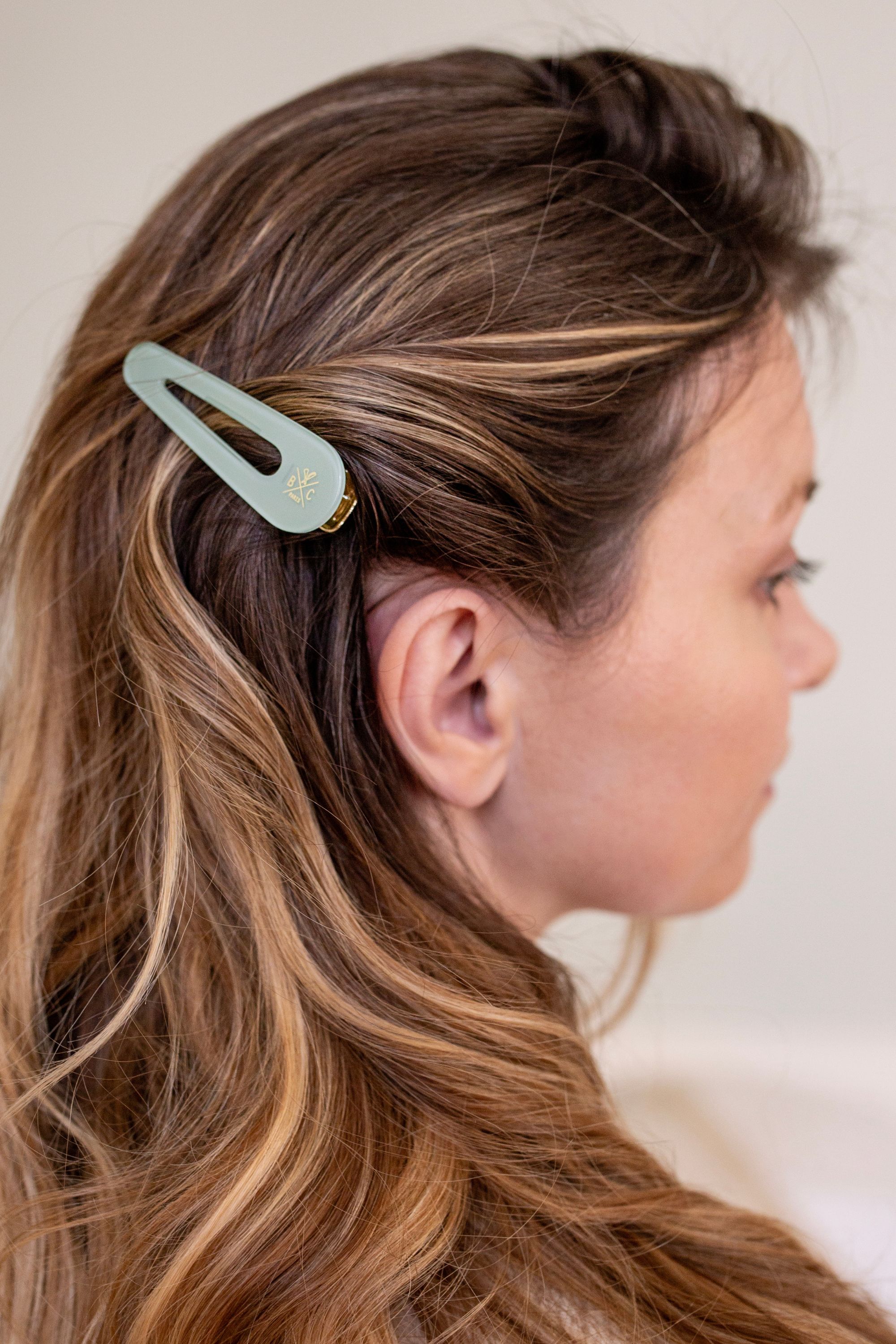 Duo de barrettes vert d’eau