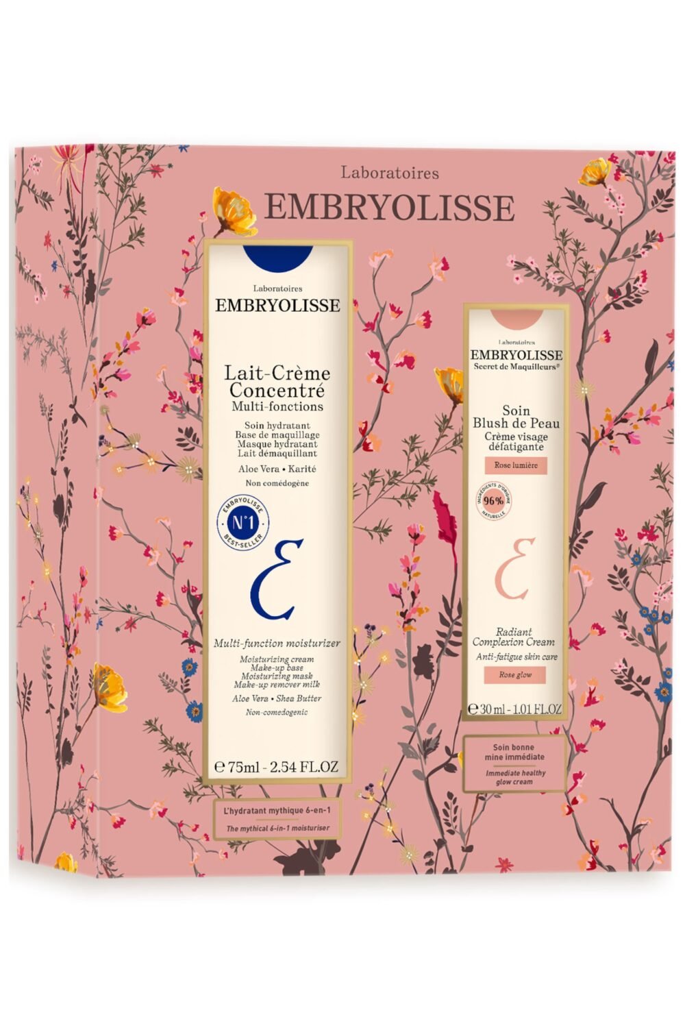 Coffret lait-crème concentré et soin blush de peau rose lumière