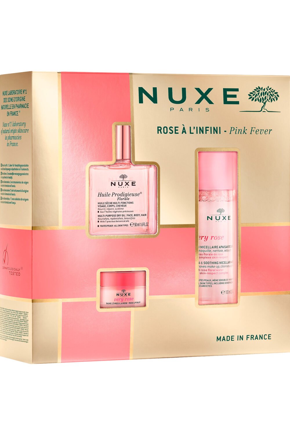 Coffret Noël soin visage rose avec l'huile prodigieuse florale 50ml