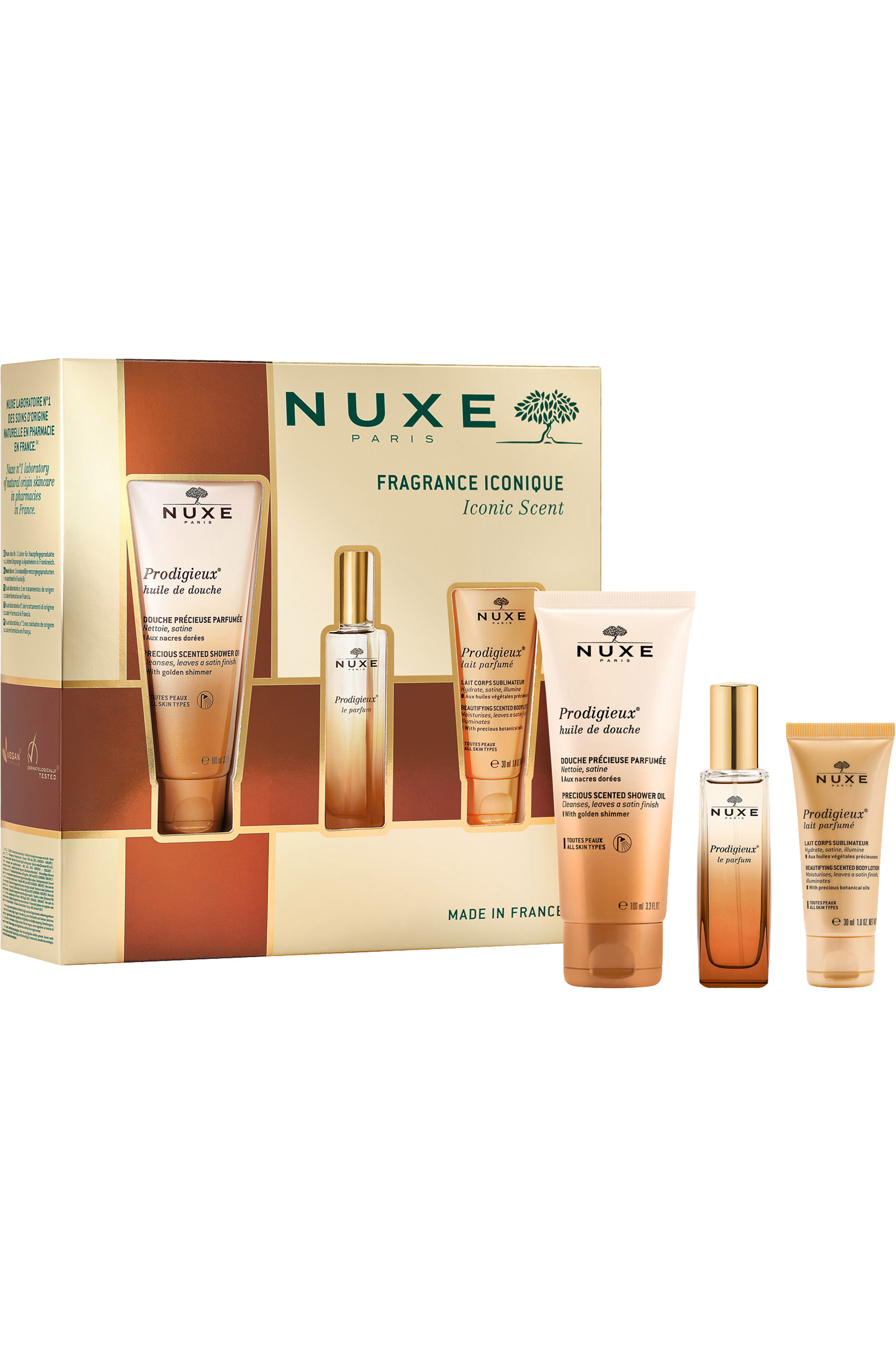 Coffret Noël parfum Le prodigieux avec un soin offert