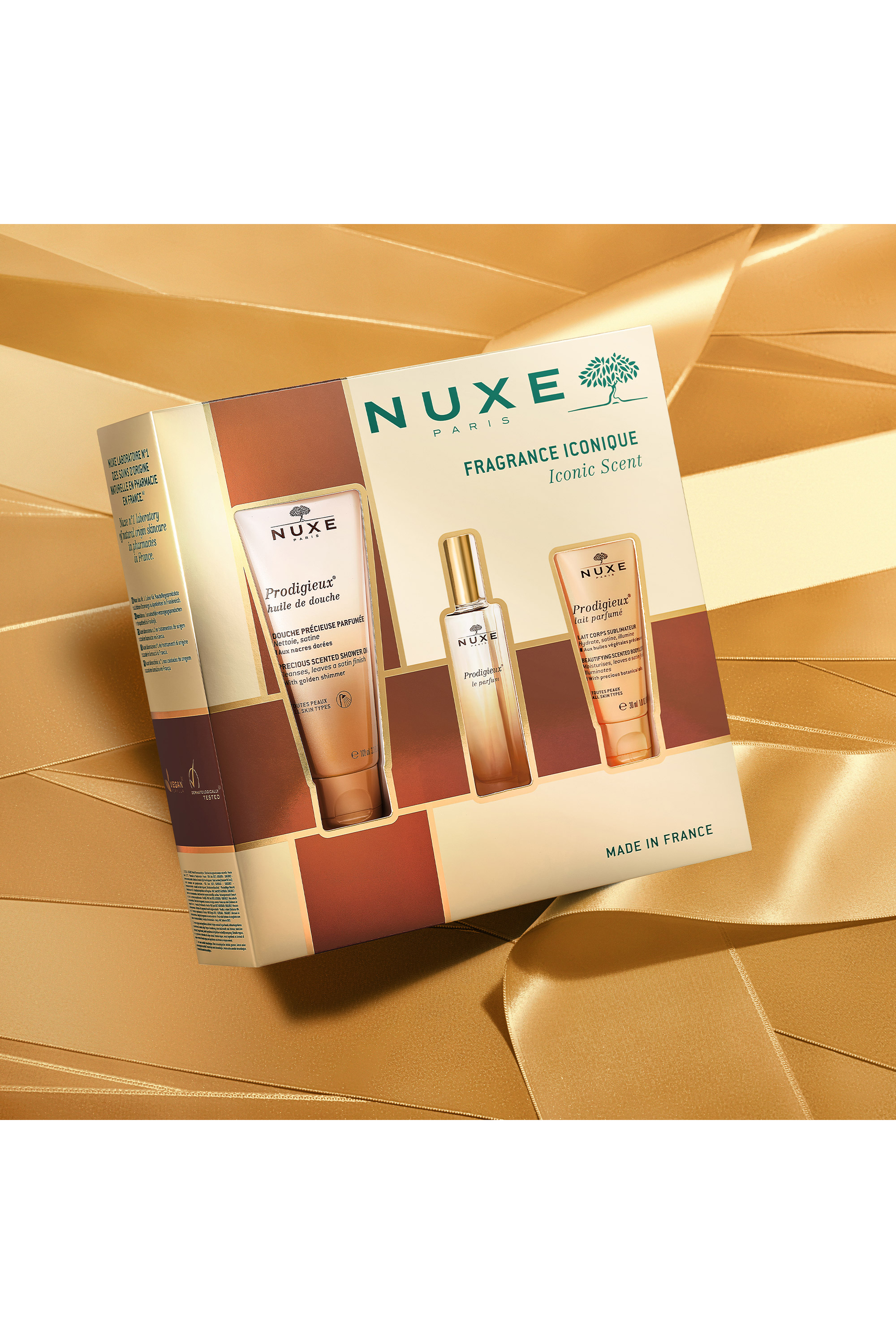 Coffret Noël parfum Le prodigieux avec un soin offert