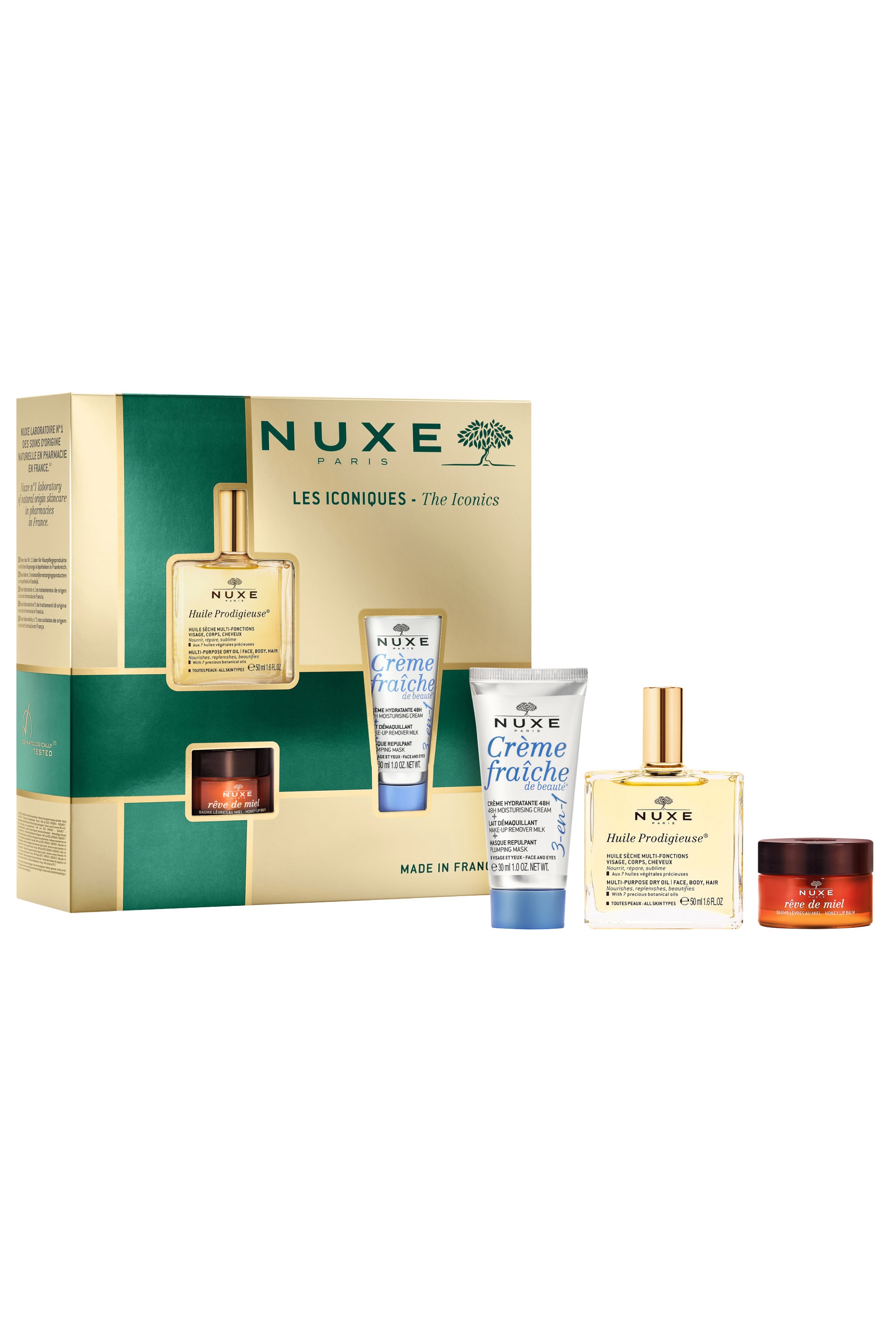 Coffret Noël Les Iconiques avec l’huile prodigieuse 50ml et un soin offert