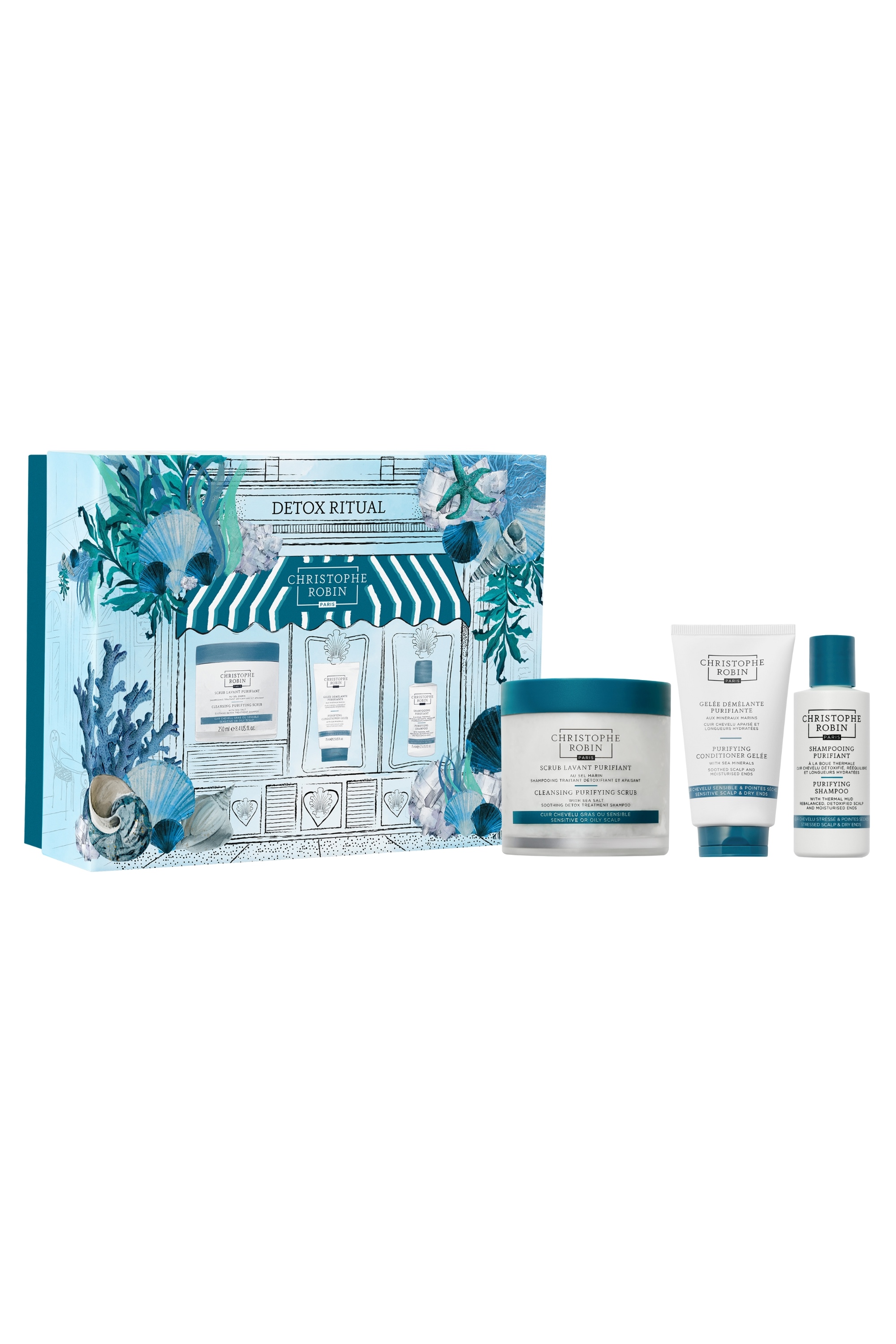 Coffret détox cheveux Scrub purifiant + 2 formats découverte offerts