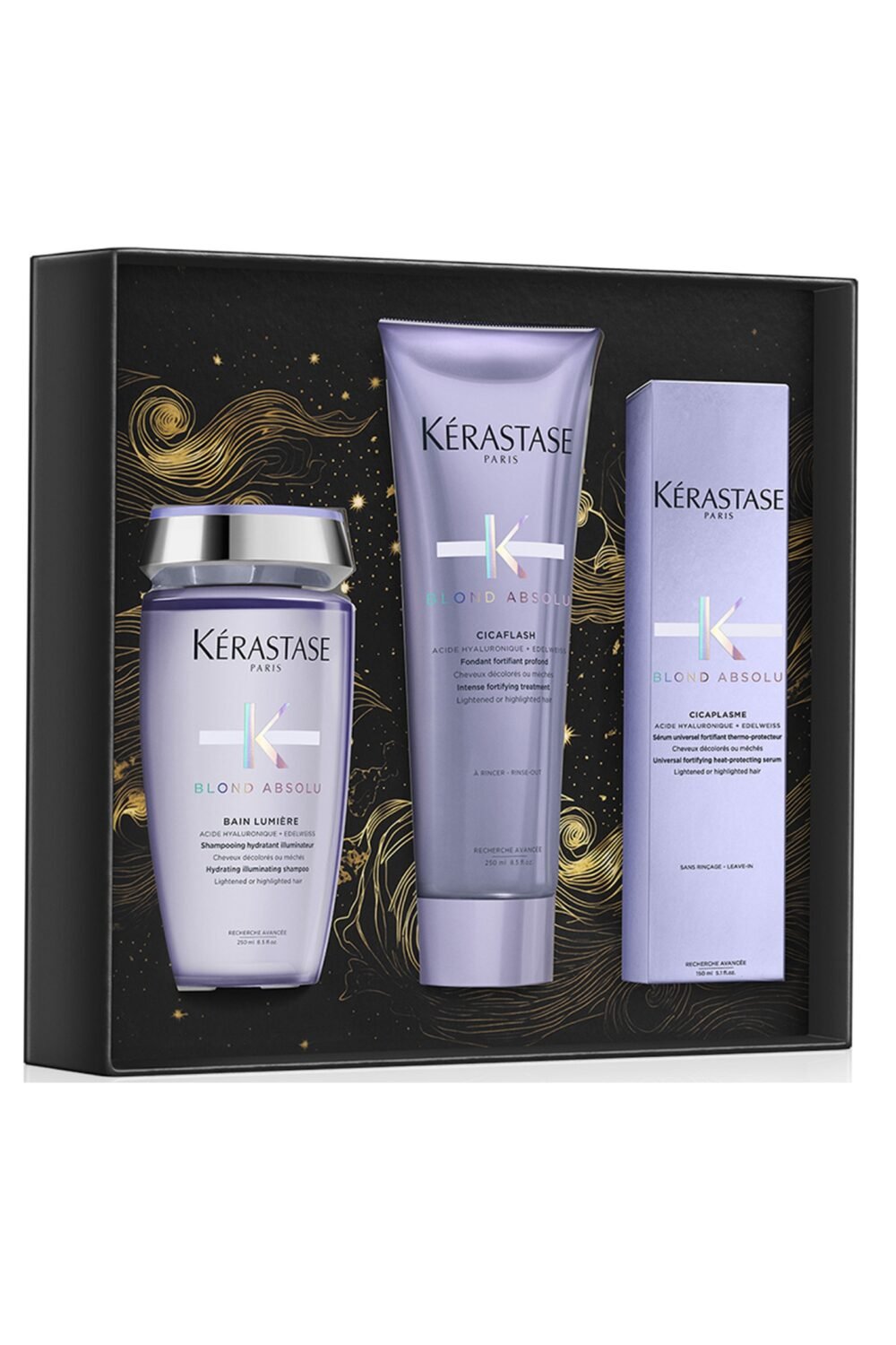 Coffret routine cheveux blonds ou décolorés Blond Absolu avec Bain lumière offert