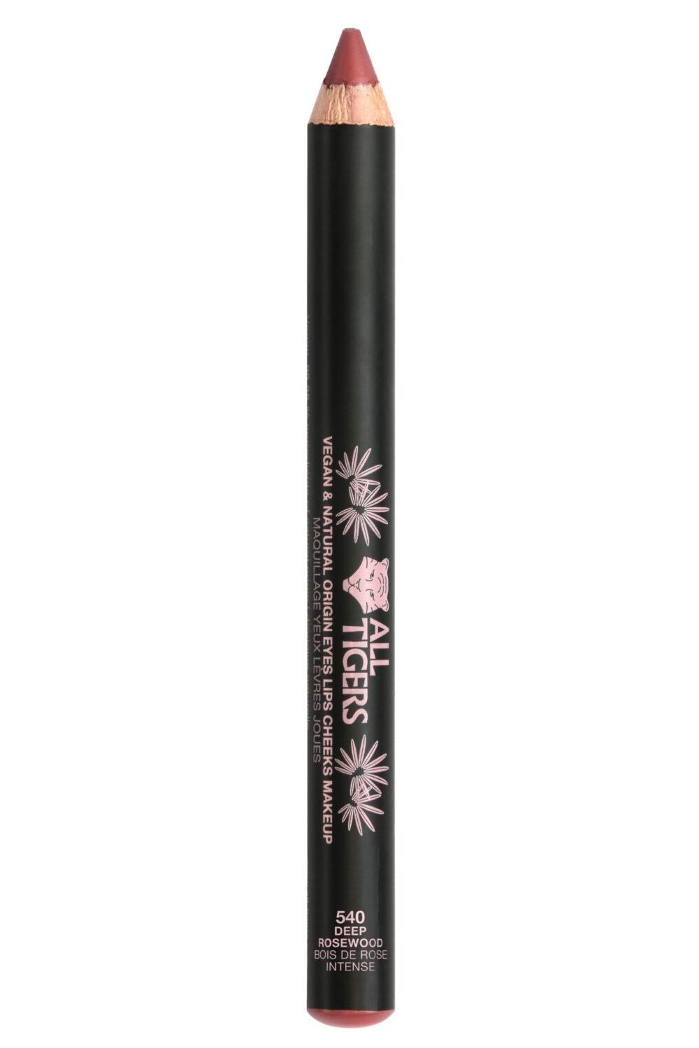 Crayon 3-en-1 Multi yeux, joues, lèvres naturel &amp; vegan - 540 Bois de rose intense &quot;Never let it go&quot;