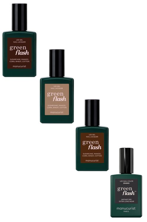 Vernis semi-permanent Green Flash Les marrons, gris &amp; noirs