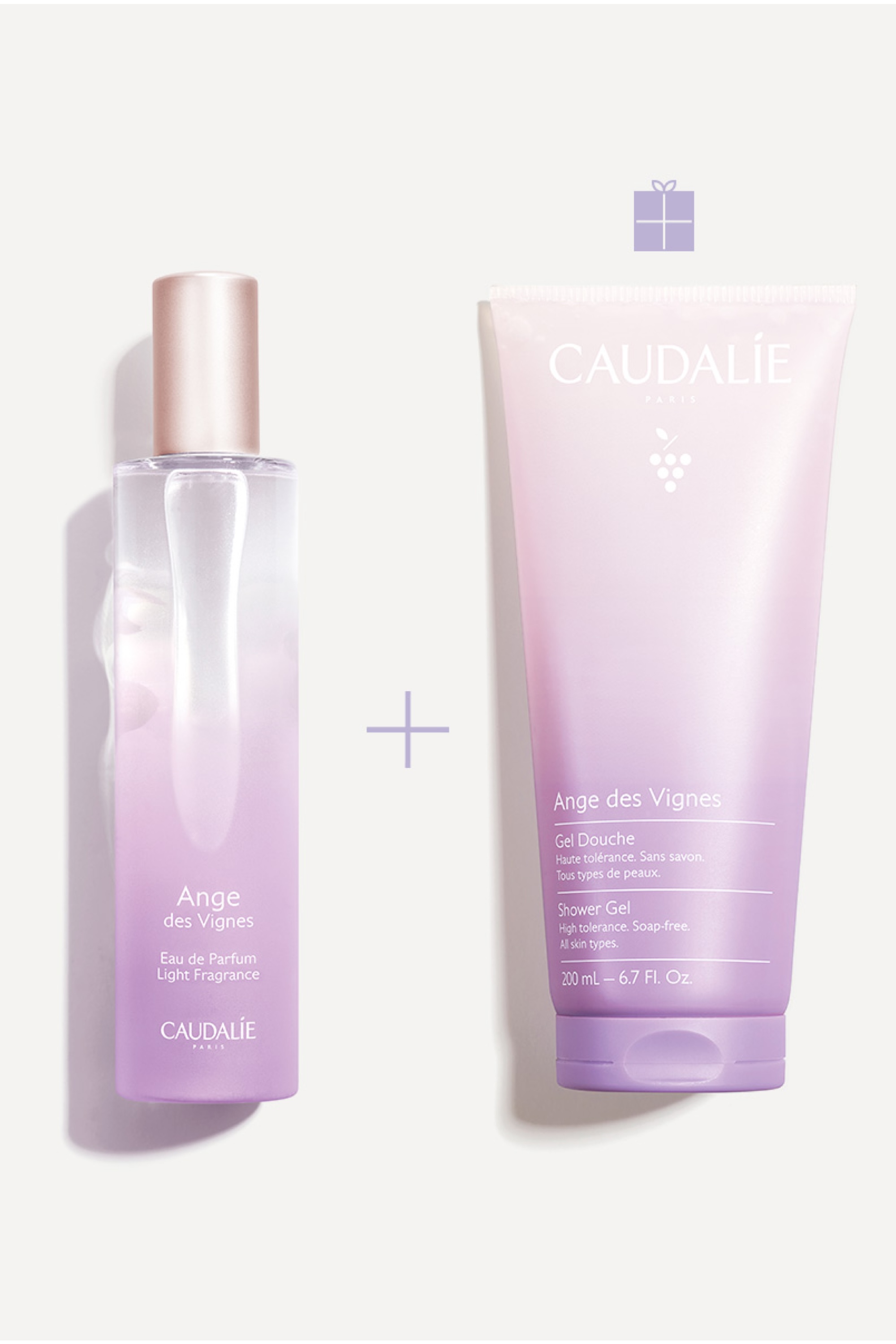 Coffret eau de parfum Ange des Vignes avec gel douche Ange des Vignes offert