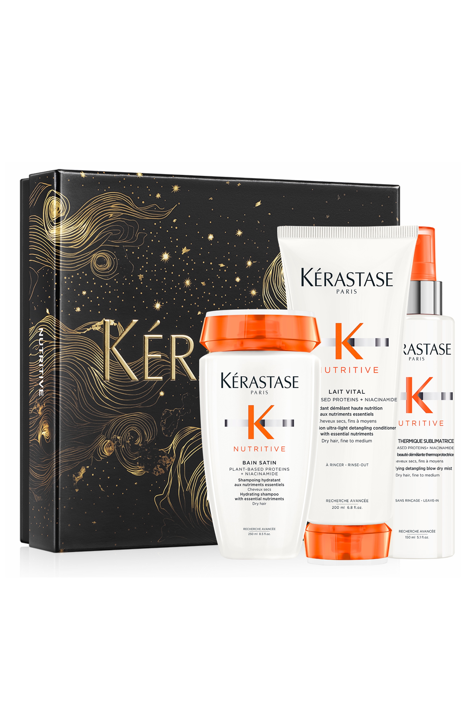 Coffret routine cheveux secs à très secs Nutritive avec Bain Satin riche offert