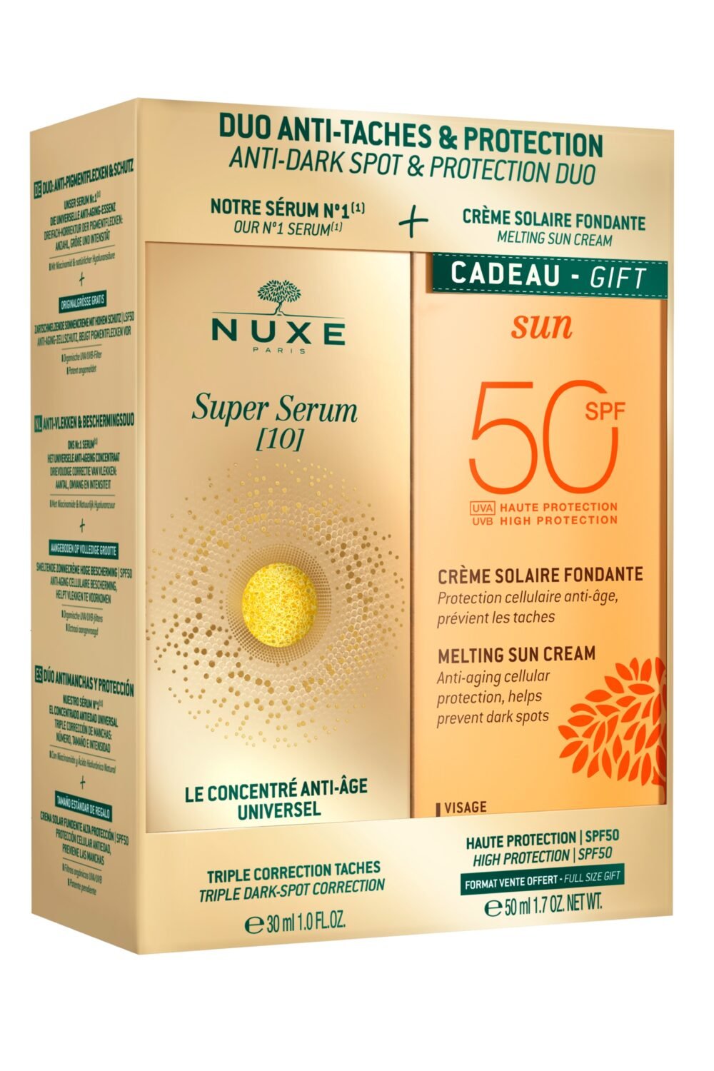 Coffret anti-âge et protection solaire