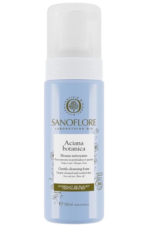 Mousse nettoyante visage peaux sensibles Aciana Botanica