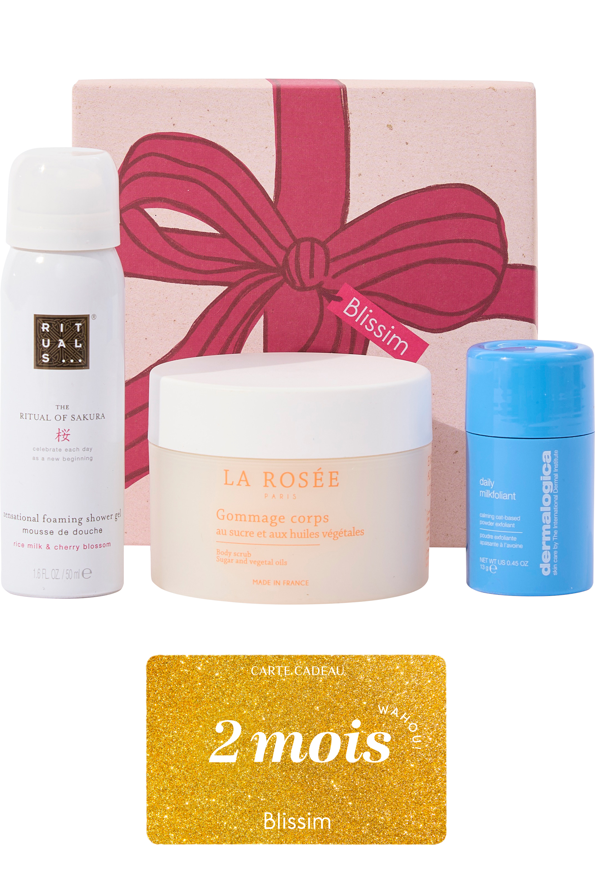 Coffret abonnement soins - 1. Carte cadeau 2 mois + coffret soins offert