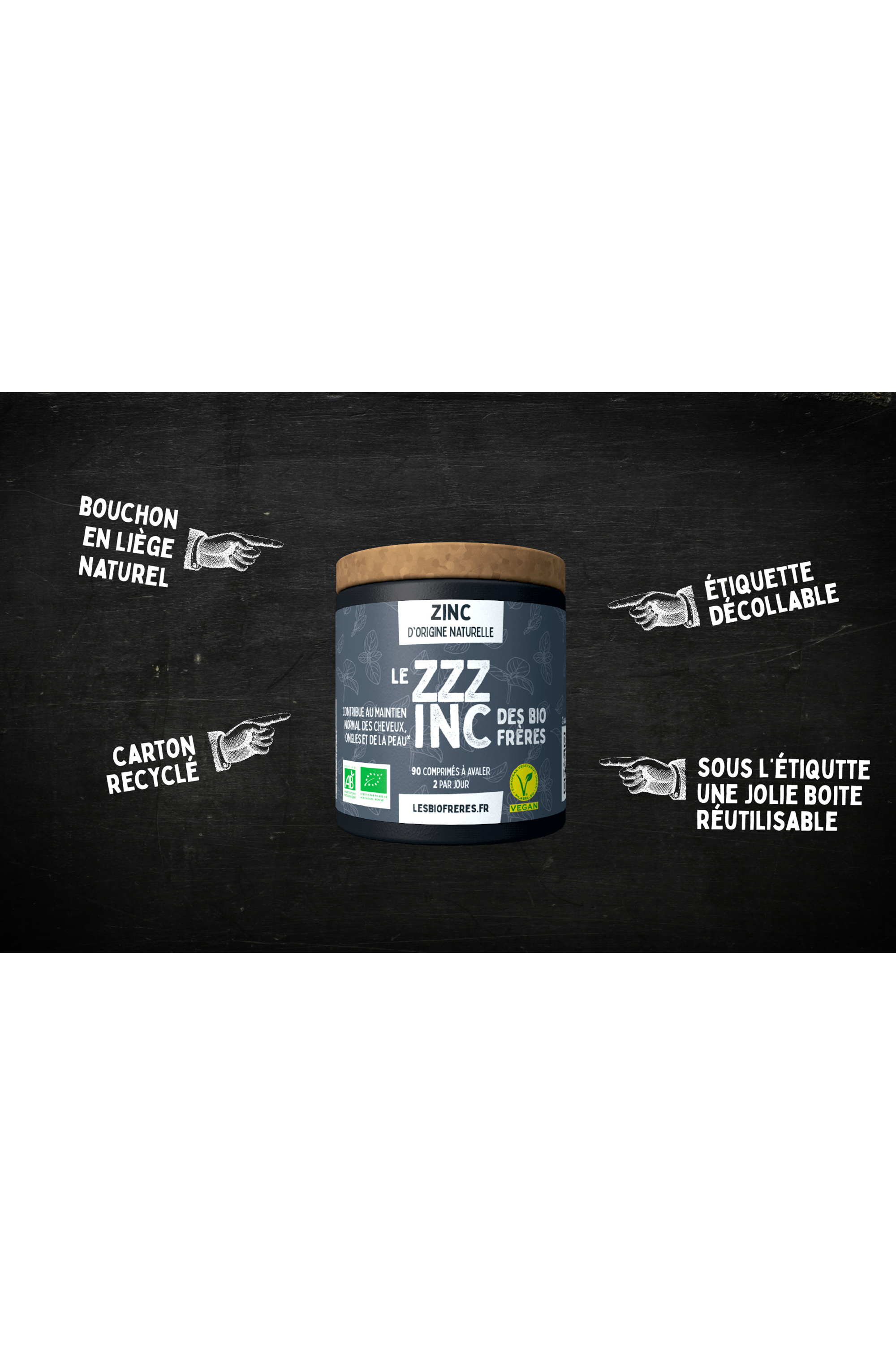 Complément alimentaire zinc doux végétal
