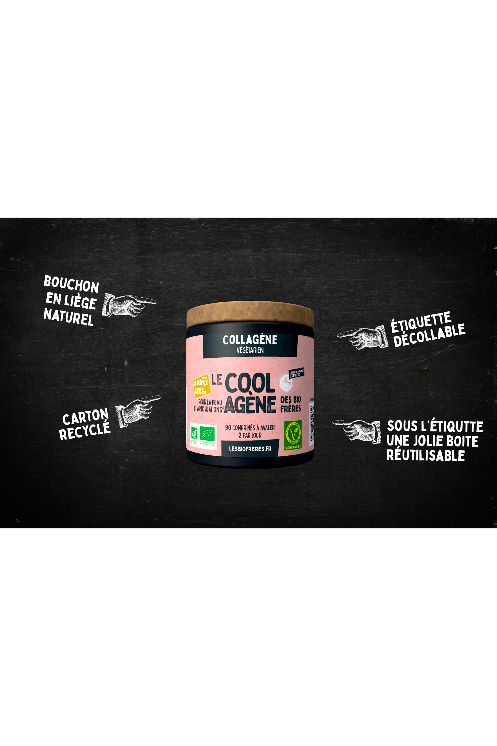 Complément alimentaire collagène végétarien