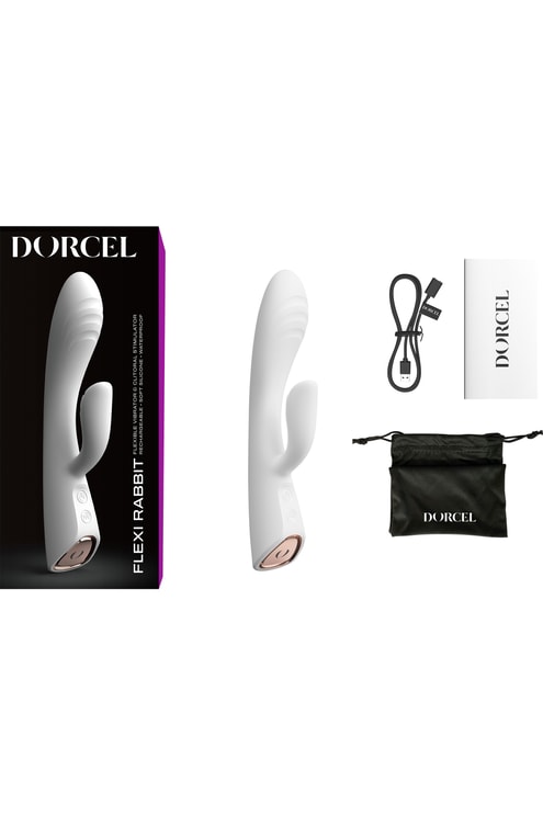 Dorcel - Vibromasseur chauffant Flexi Rabbit blanc - Blissim Dorcel - Vibromasseur chauffant Flexi Rabbit blanc - Blissim