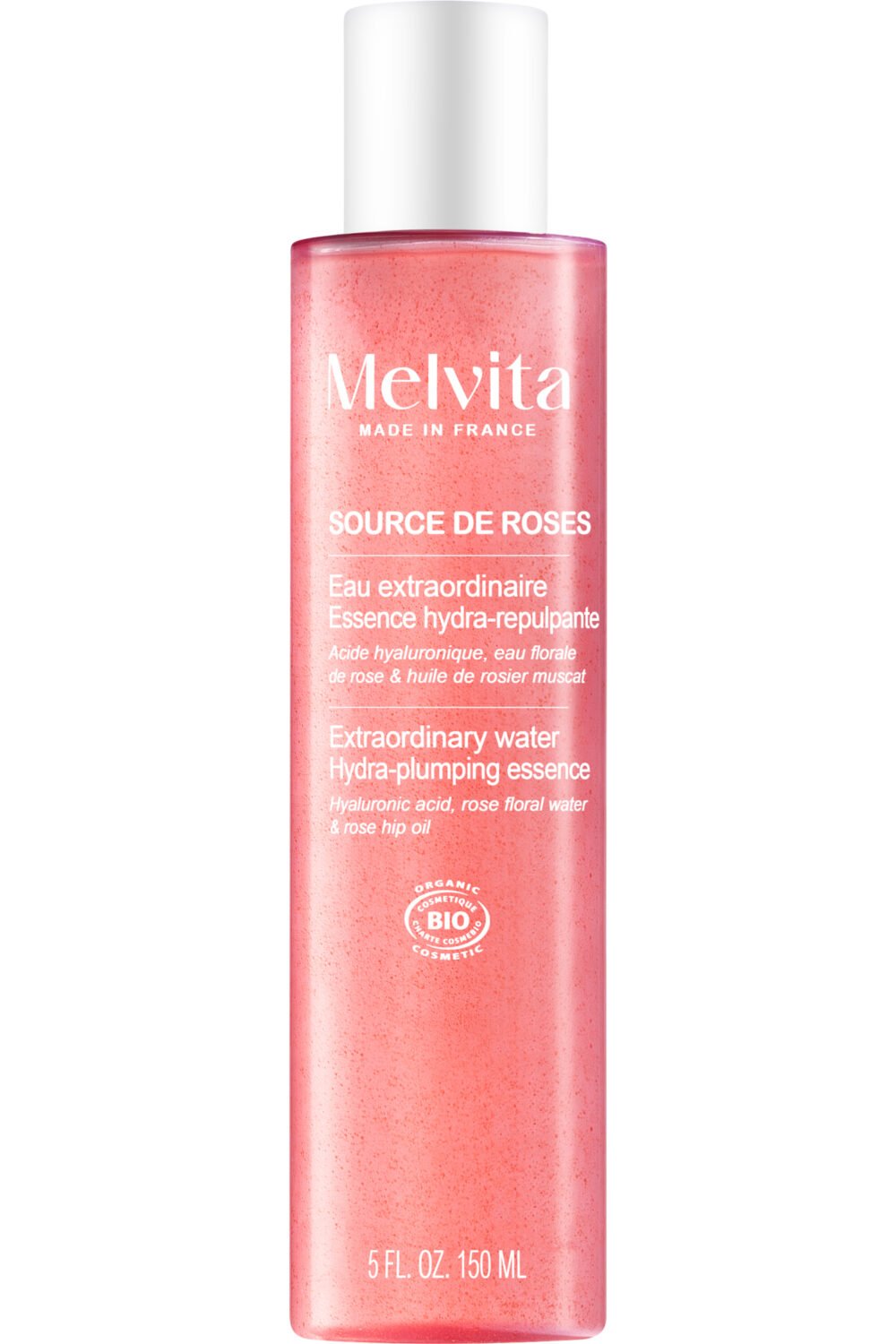 Essence hydra-repulpante bio à l’acide hyaluronique Source de Roses