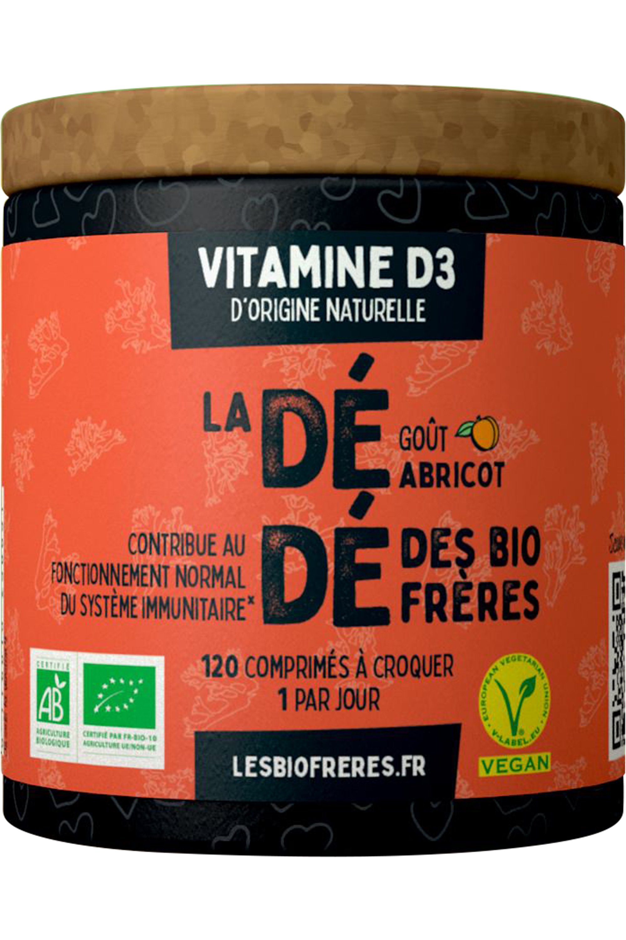 Complément alimentaire vitamine D3 abricot