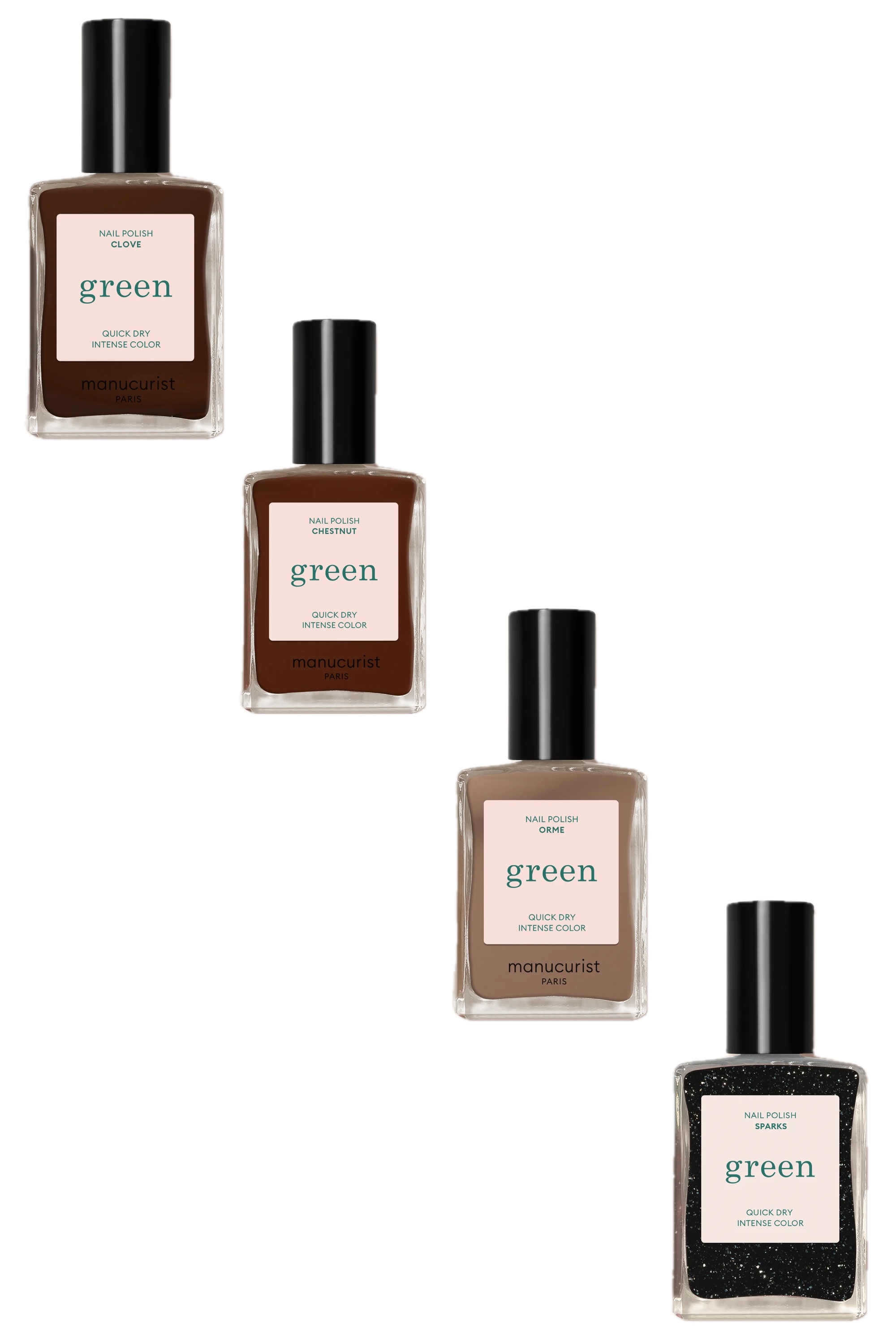 Vernis Green Les marrons, gris et noirs