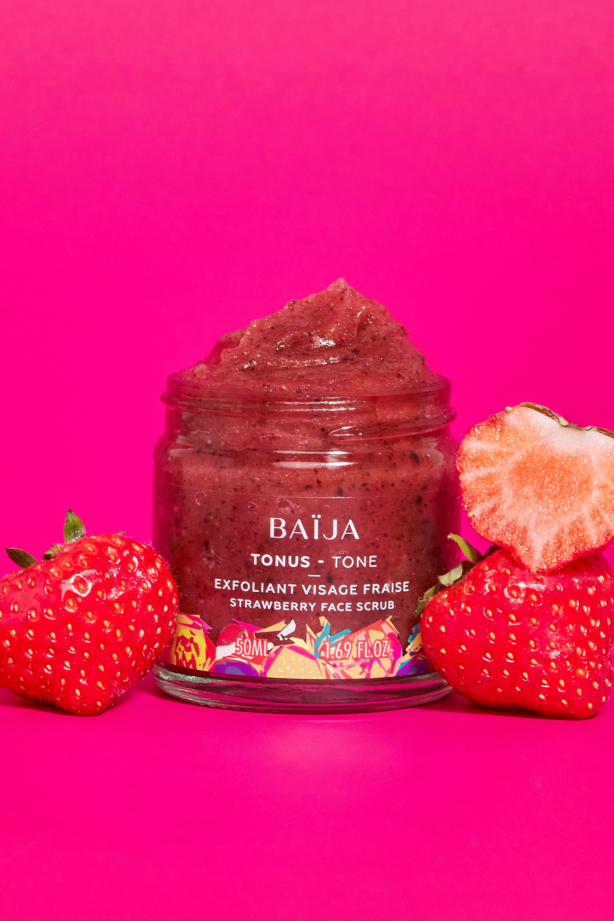 Gommage visage fraise