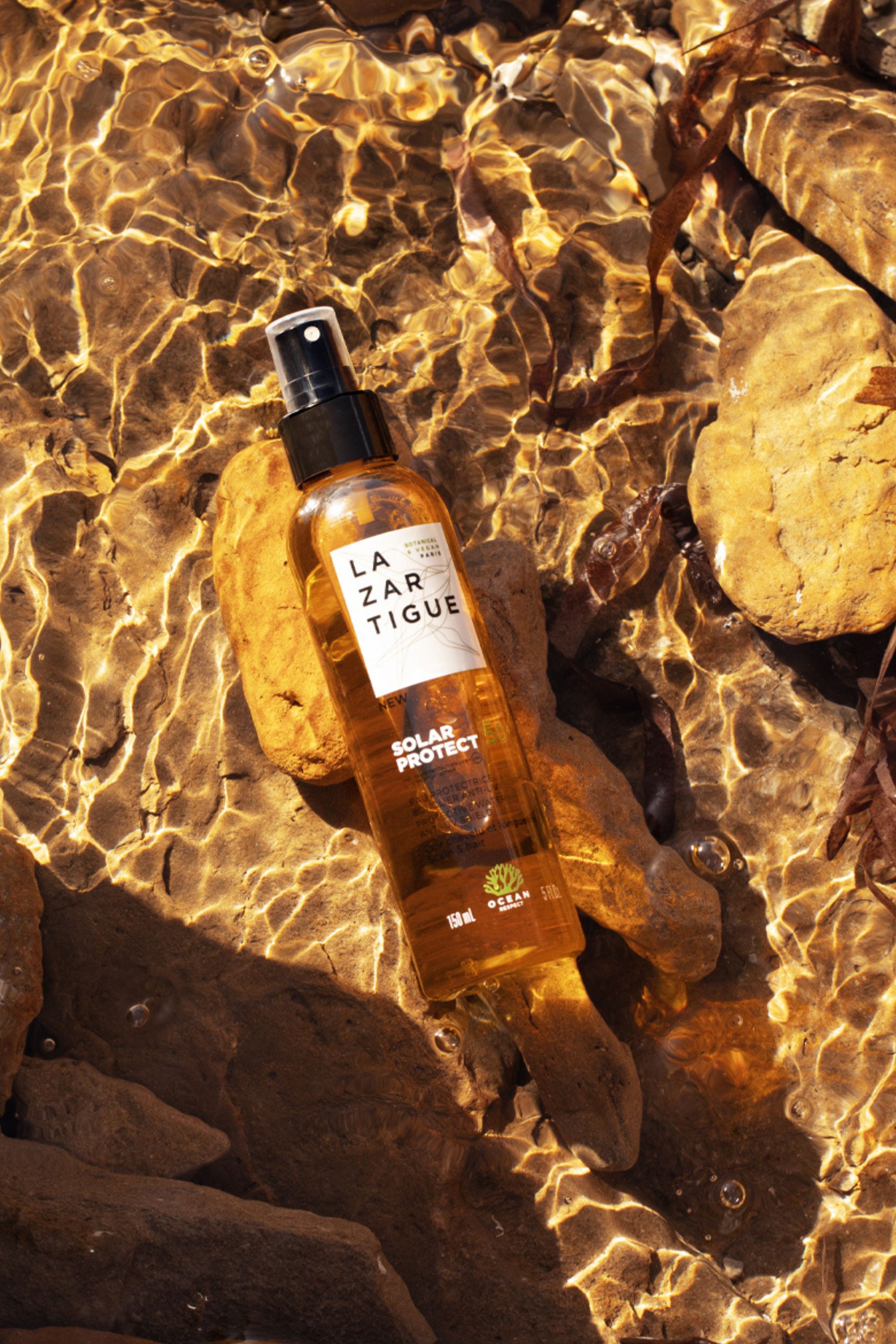 Eau solaire protectrice cheveux SPF50+