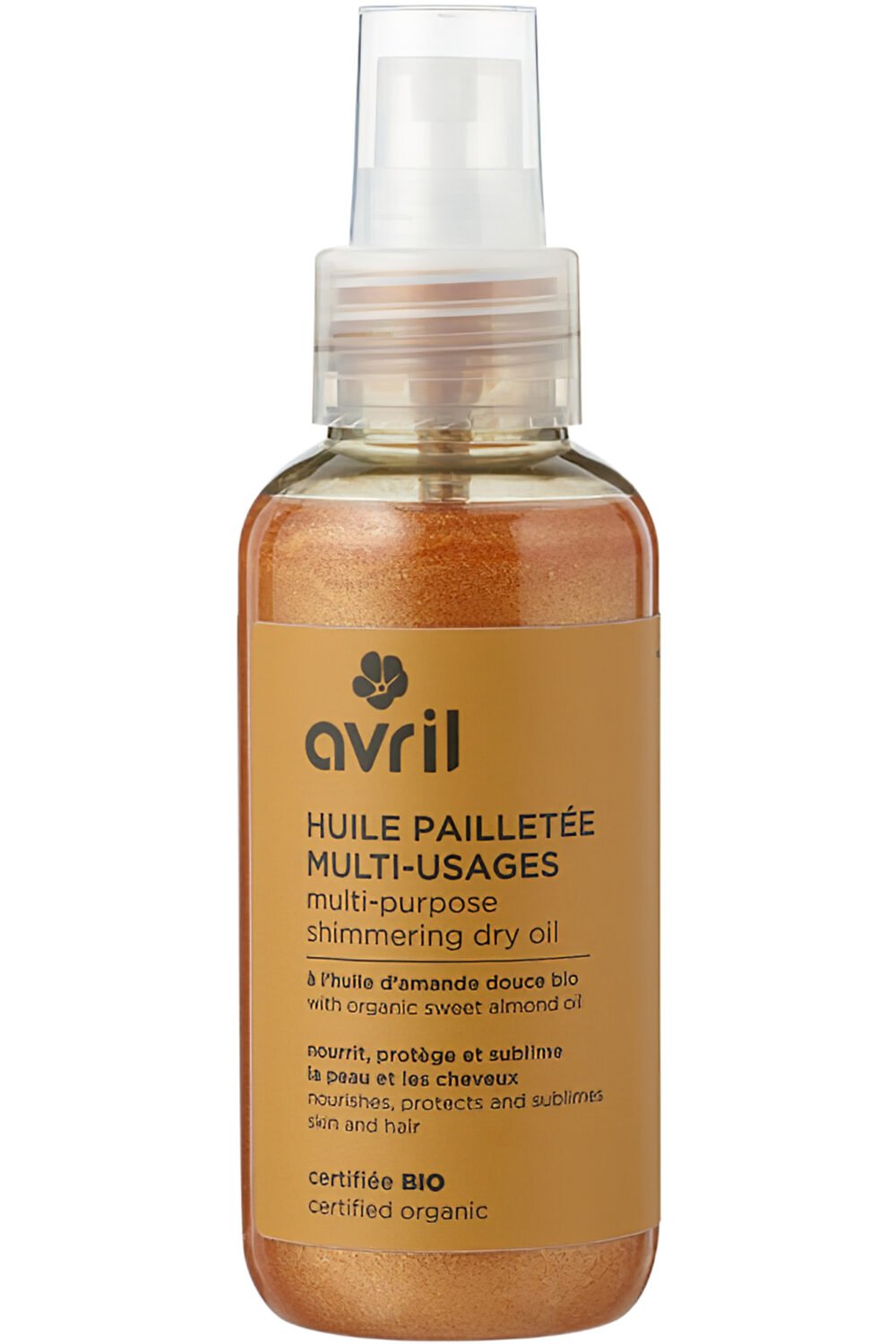 Huile pailletée multi-usages bio