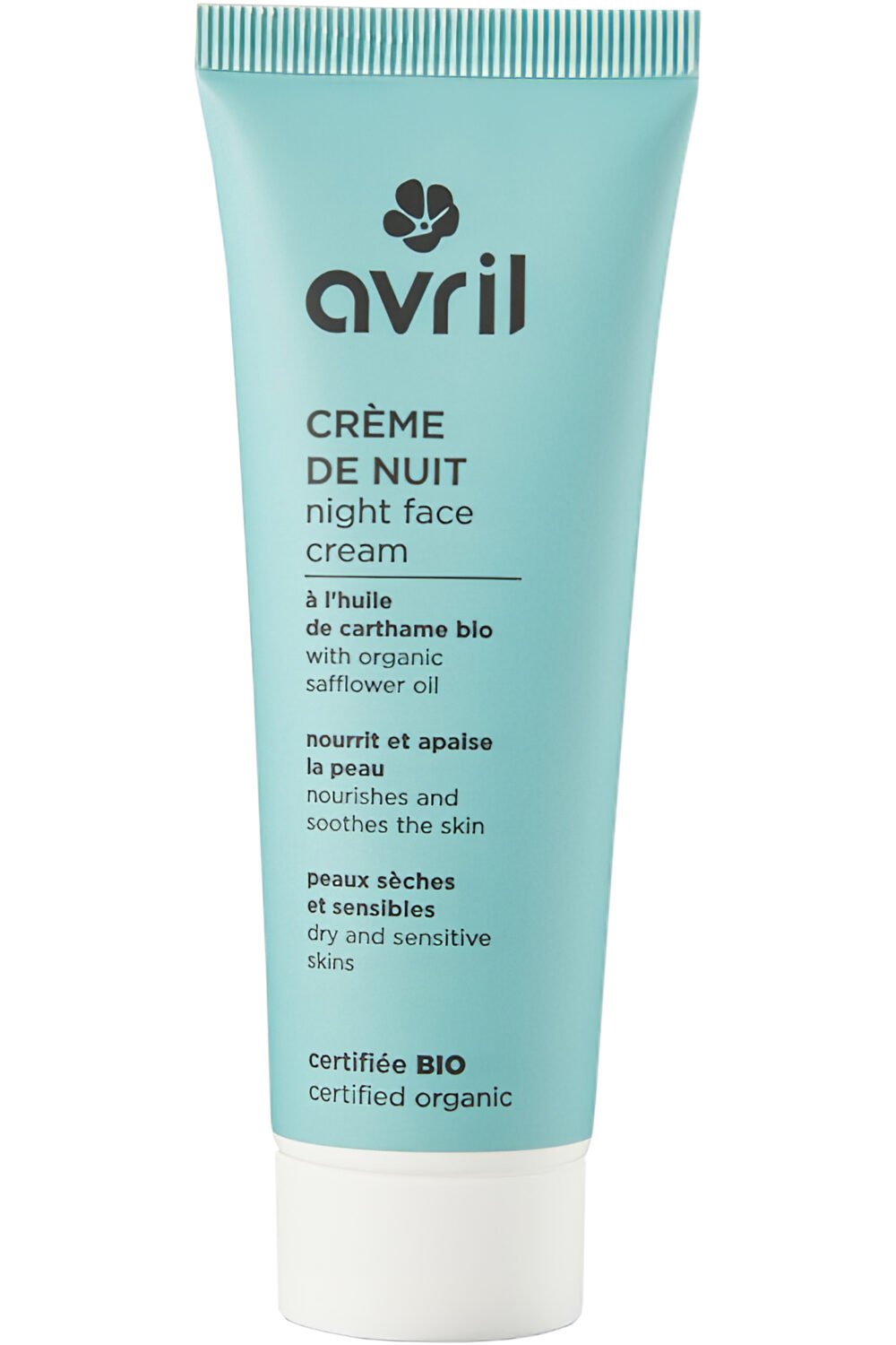 Crème de nuit peaux sèches et sensibles bio