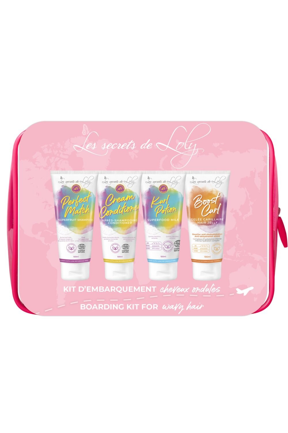 Trousse de voyage pour cheveux ondulés