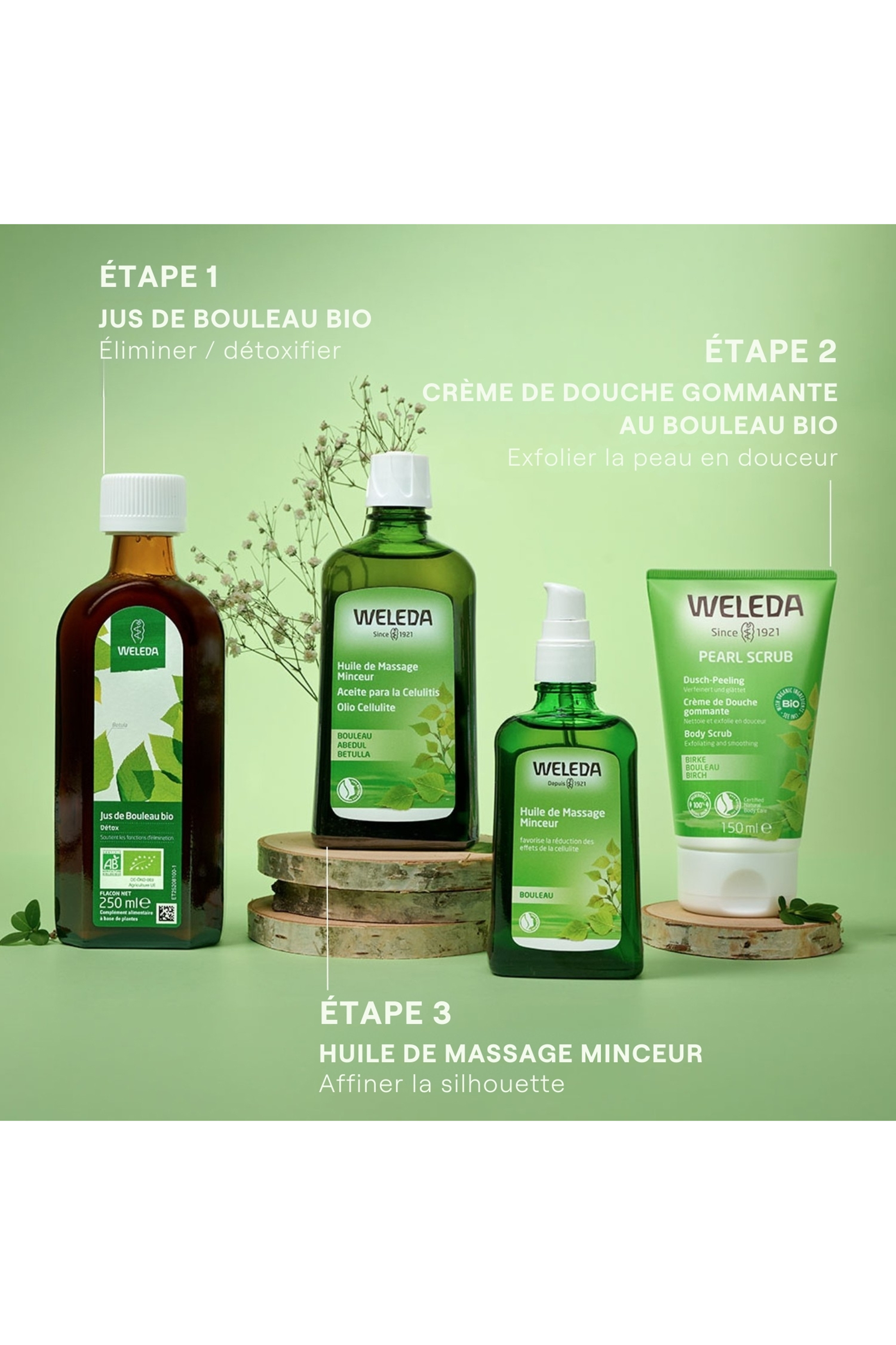 Huile de massage minceur au bouleau