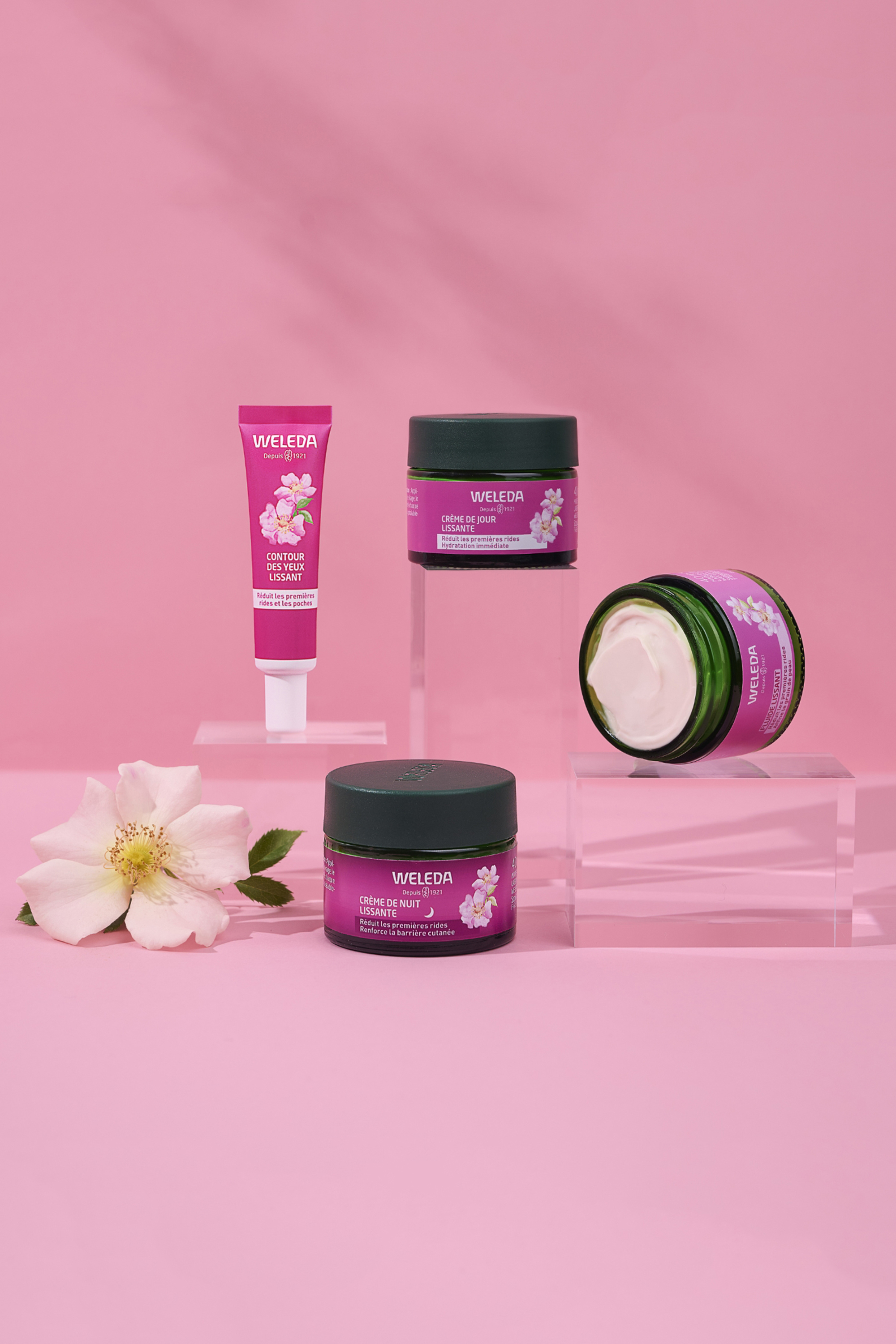 Contour des yeux lissant rose musquée & thé blanc