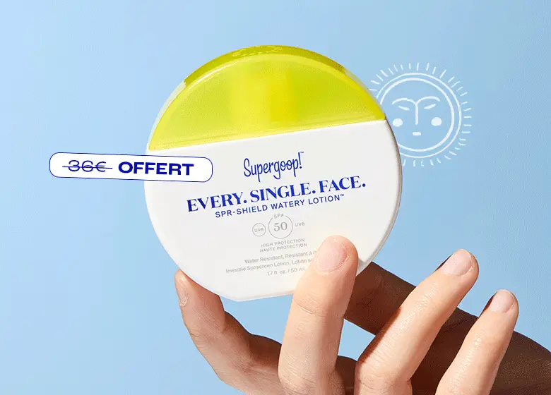 Votre solaire SPF50 Supergoop OFFERT
