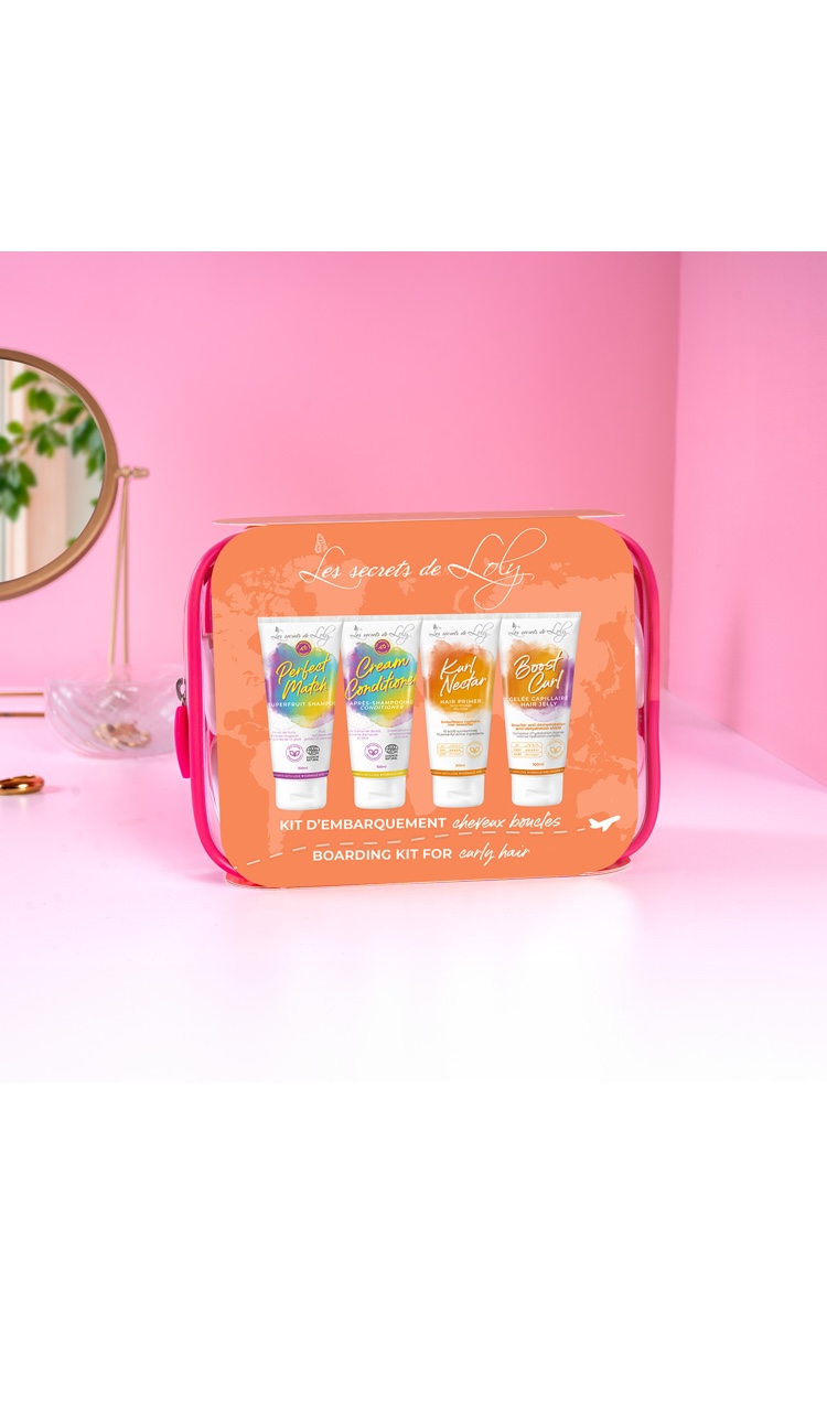 Trousse de voyage pour cheveux bouclés